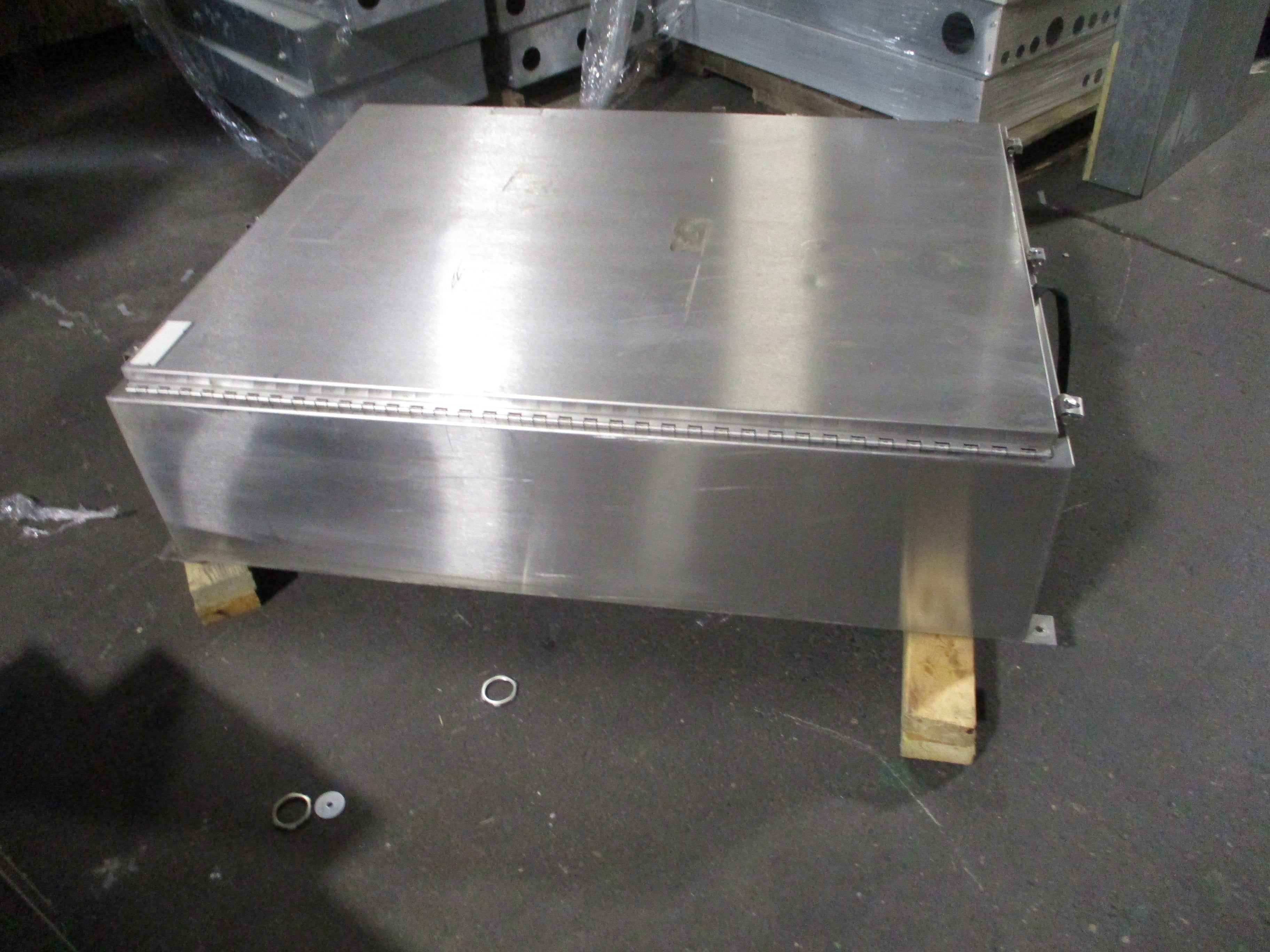 Rohn Stainless Steel Enclosure Size: 48"X38"X12" Used