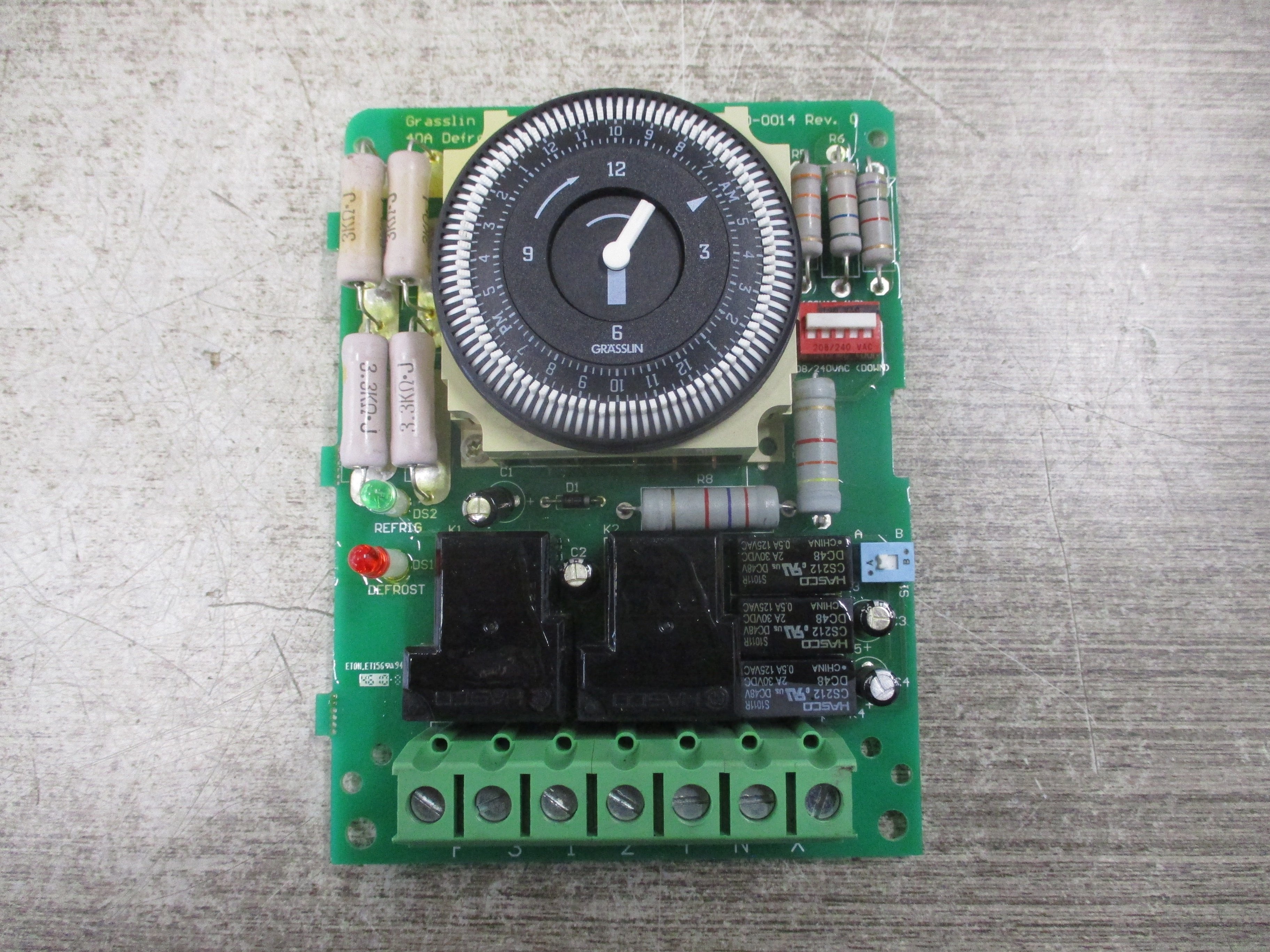Grasslin 40A Defrost Timer 010-0014 Rev. 0 Used