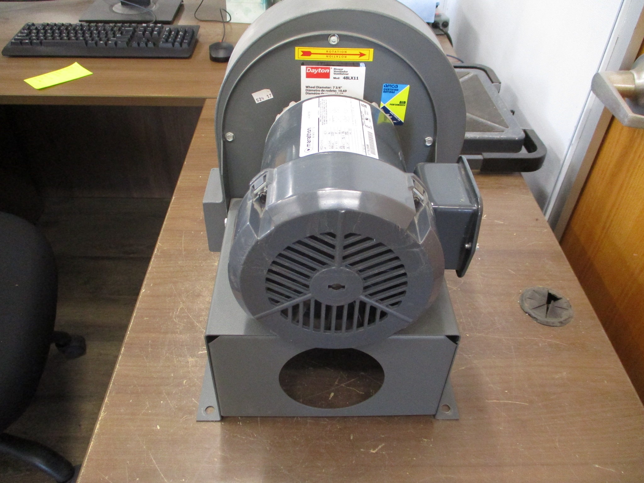 Dayton Blower 48LX11 1/3HP 3450RPM 208-230/460V 3Ph Wheel: 7 3/4"