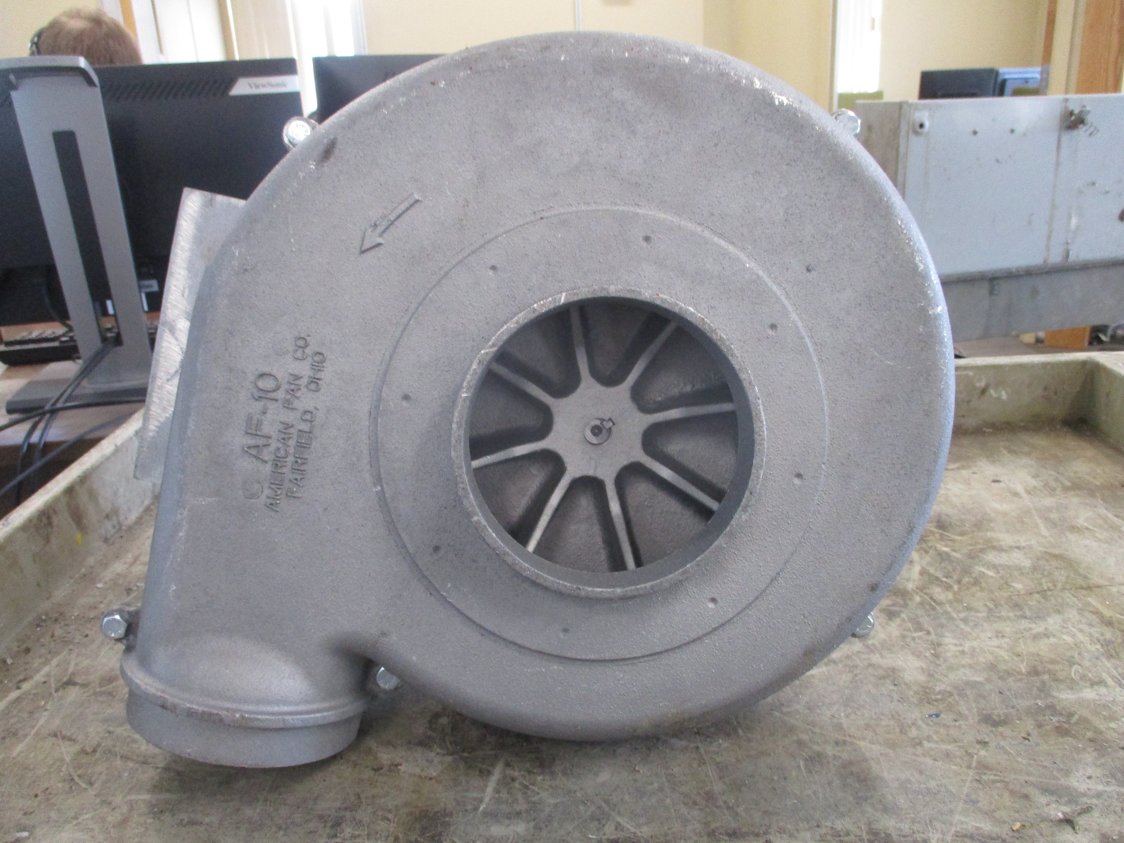 American Fan Co. Blower W/Motor AF-10 1.5HP 208-230/460V 3500RPM 3Ph Used