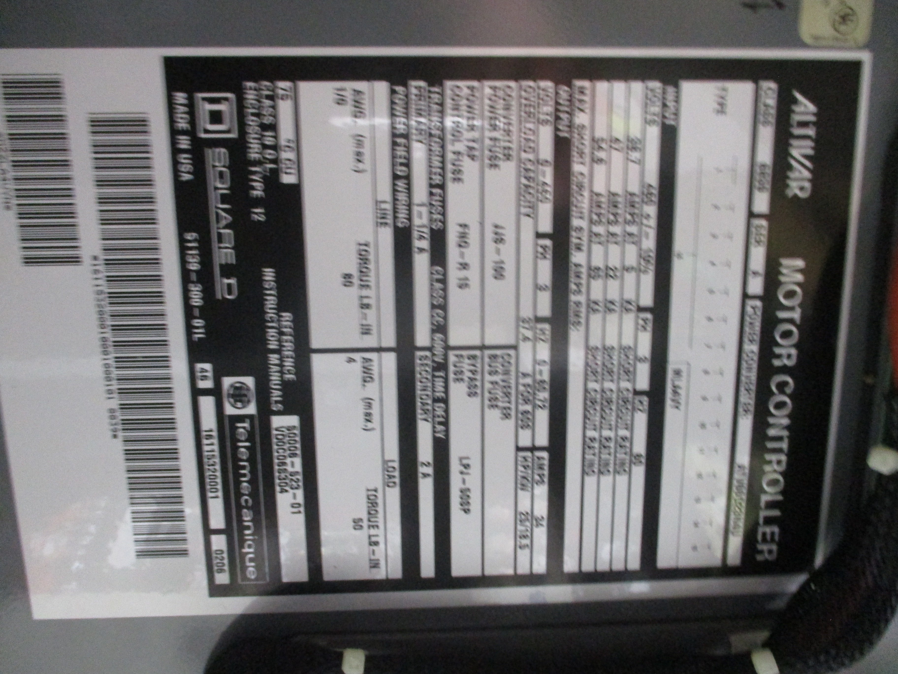 Marley Cooling Tower Controller ATV66D23N4U 25HP 3Ph Input: 460V Output: 0-460V