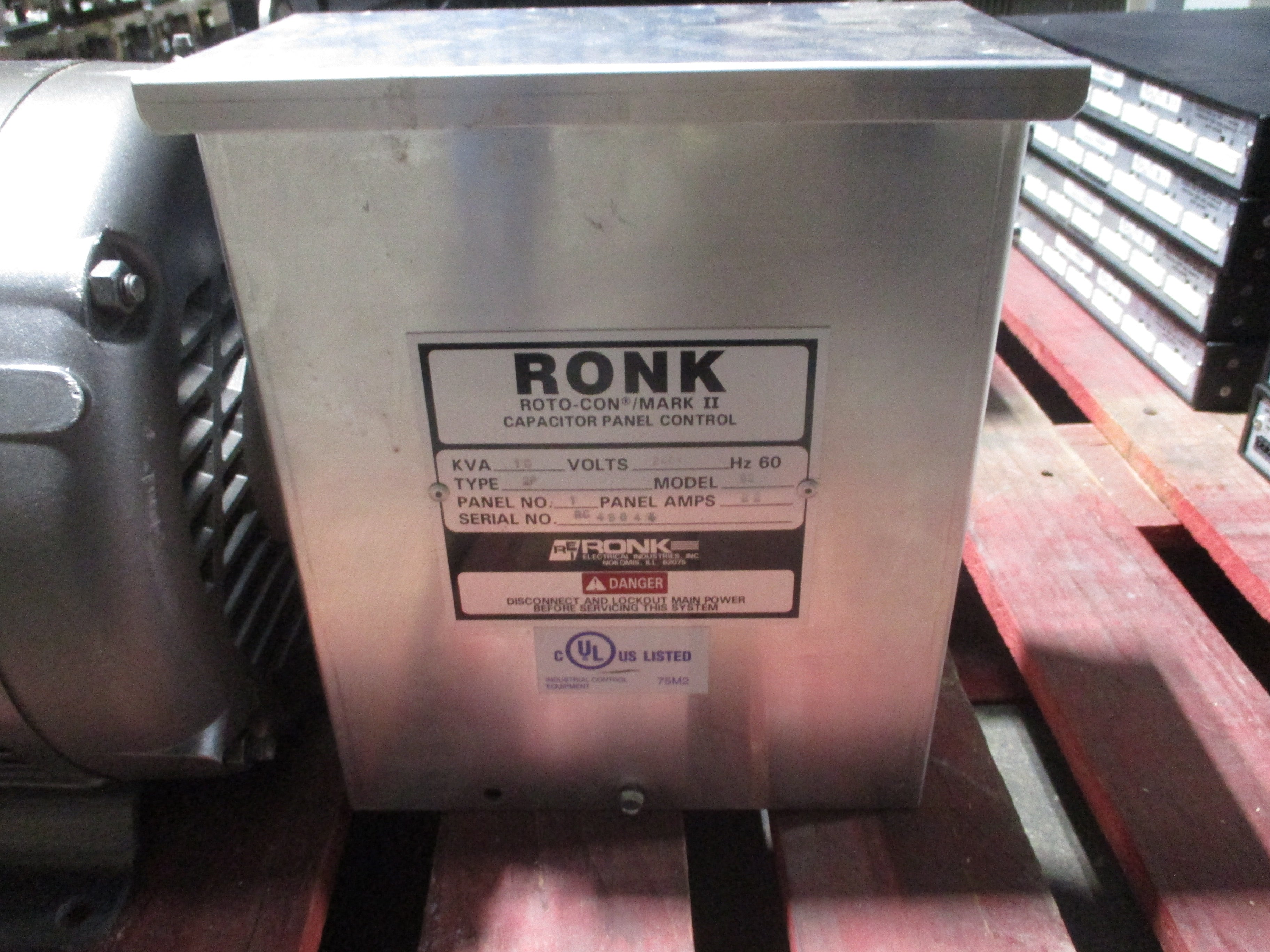 Ronk Roto-Con Mark II Type 2P Rotary Converter Model 92 10kVA 5HP Max Used