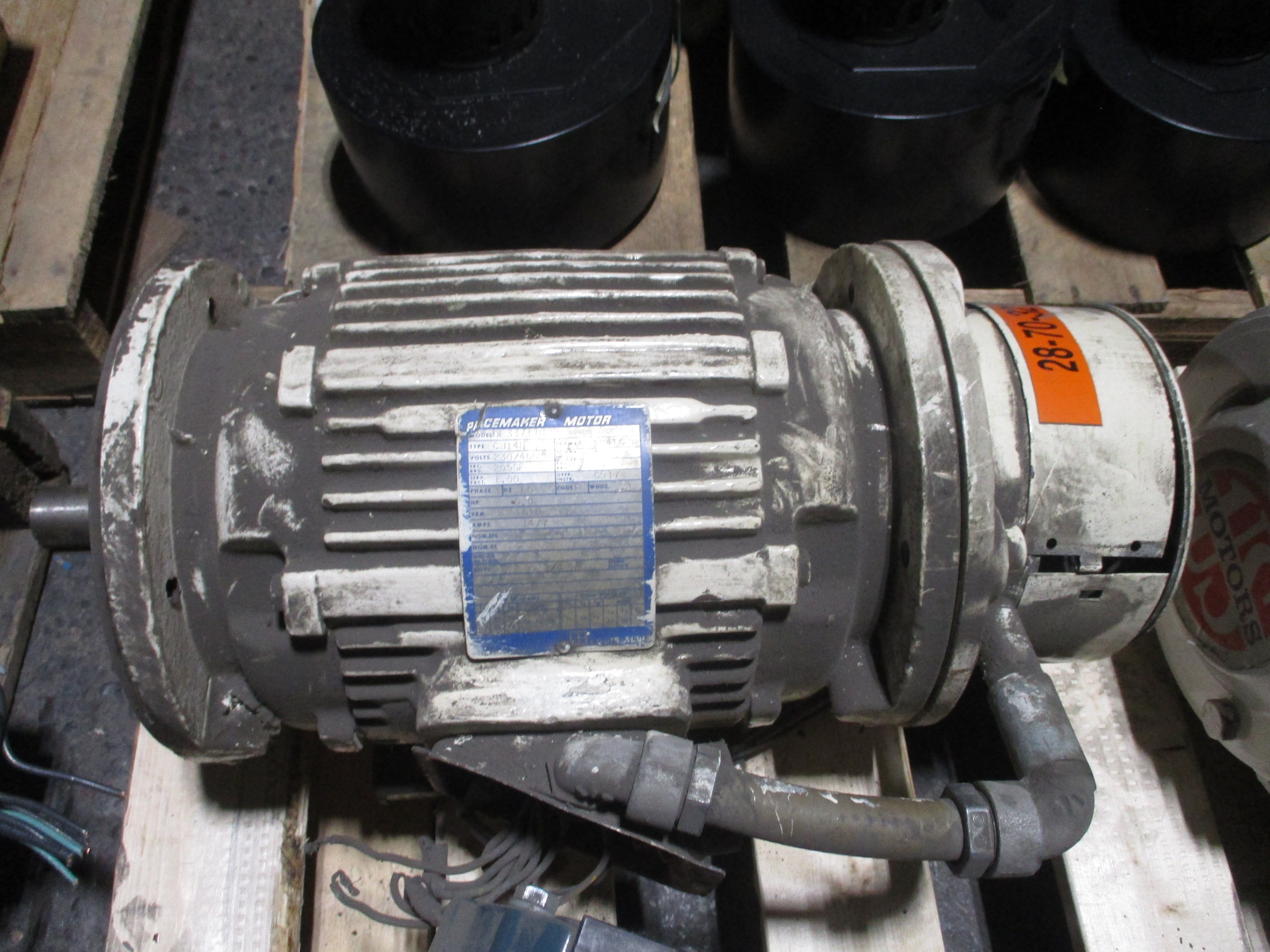 Pacemaker Motor W/Brake OL 337110 02 5.0HP 230/460V 1610RPM Frame 184TC 14/7A 60