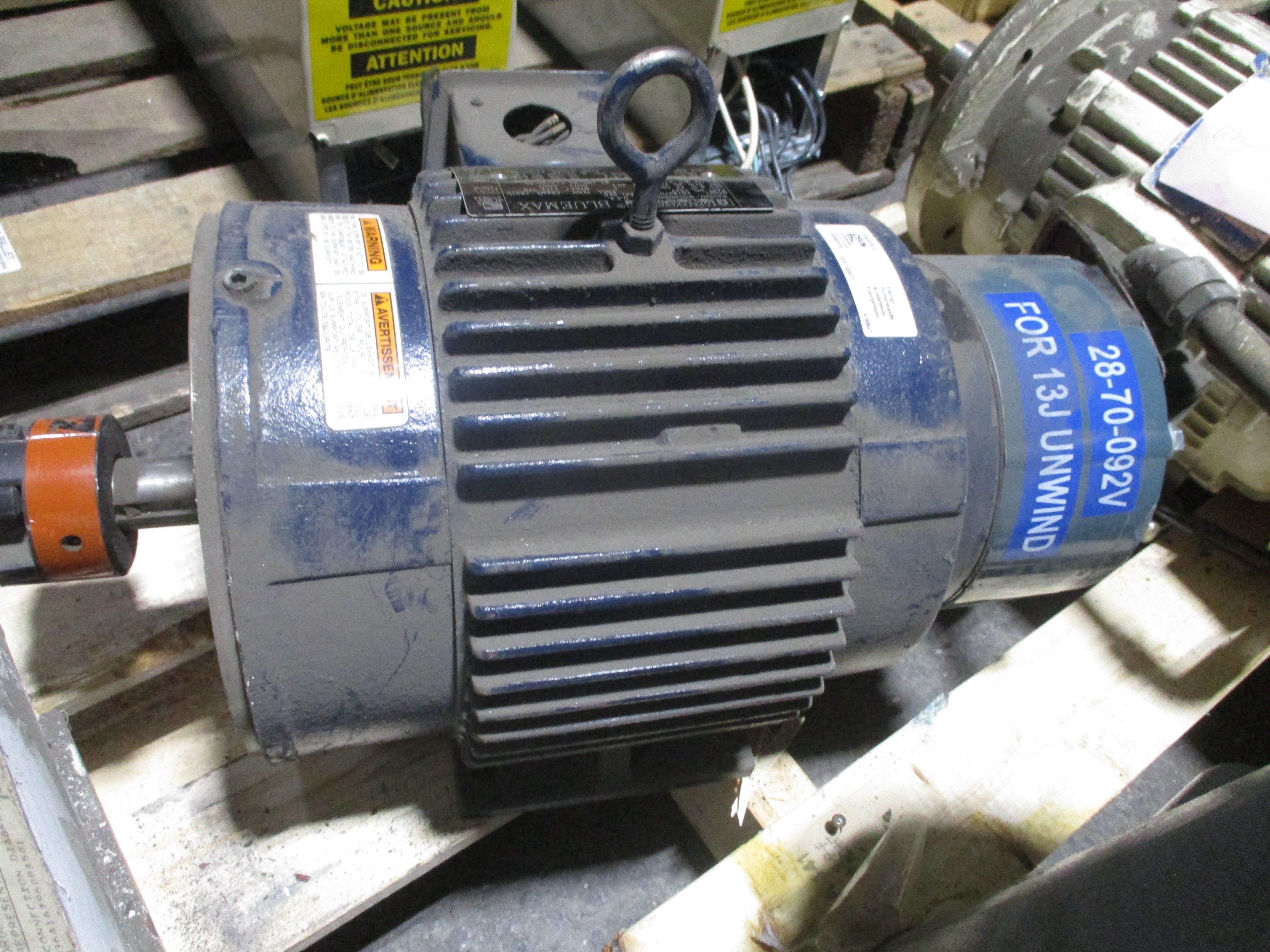Marathon Motor W/Brake EB182THTS8028EPL 3HP 230/460V 5400RPM Used