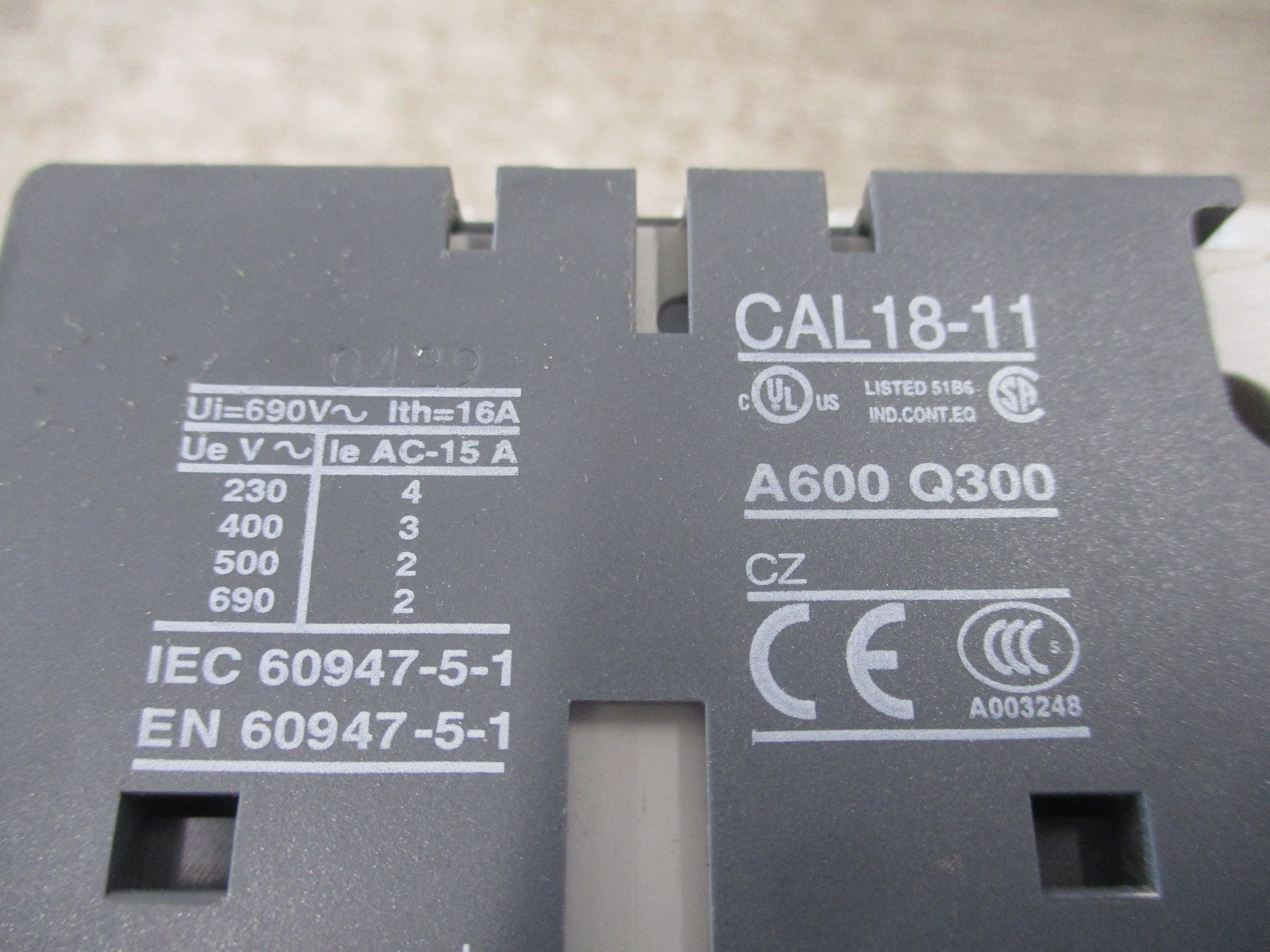 ABB Contactor A110-30 110-120V Coil Used