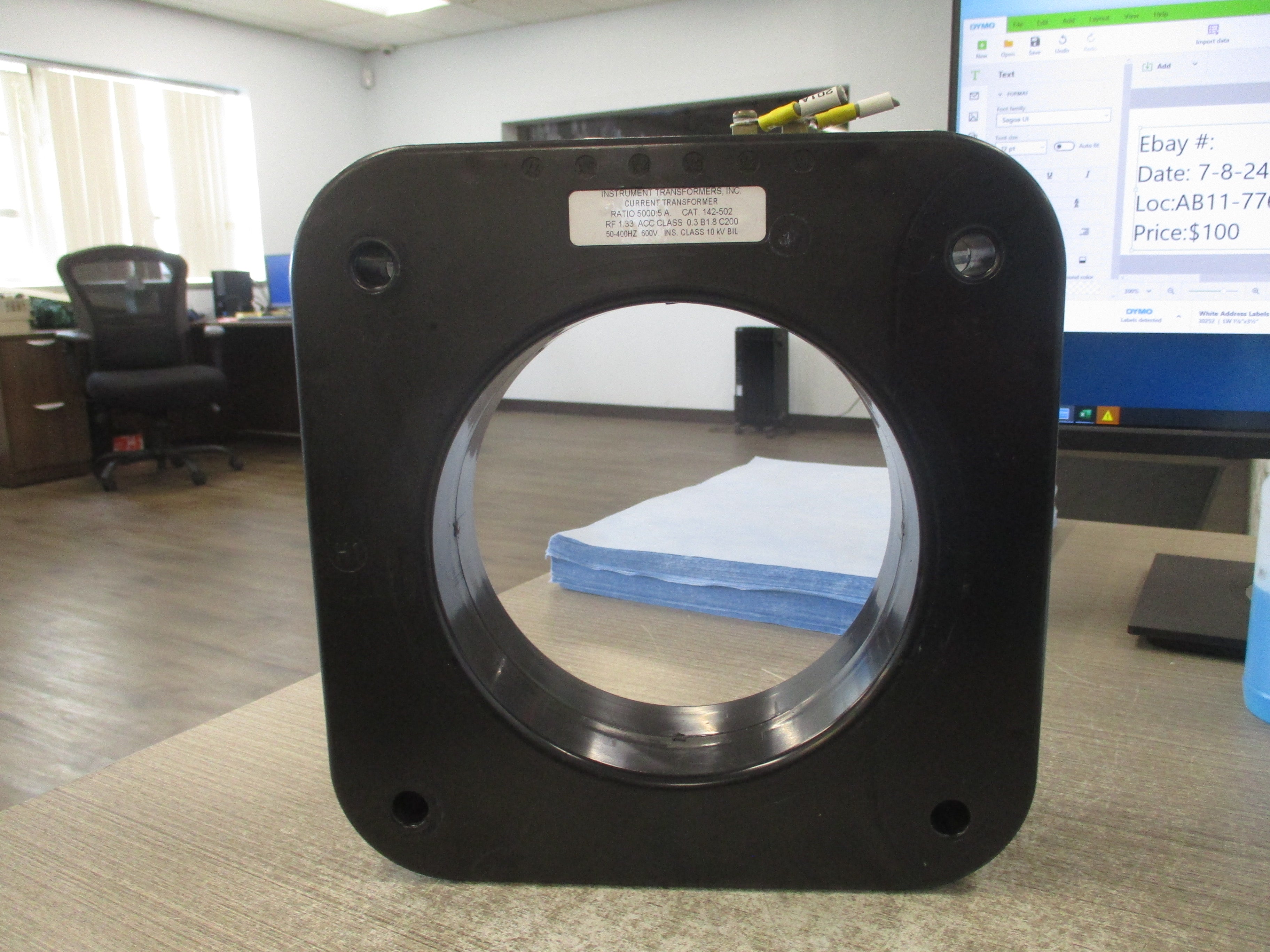Instrument Transformers Current Transformer 142-502 Ratio 5000:5A 600V 50-400Hz 10kV BIL Used