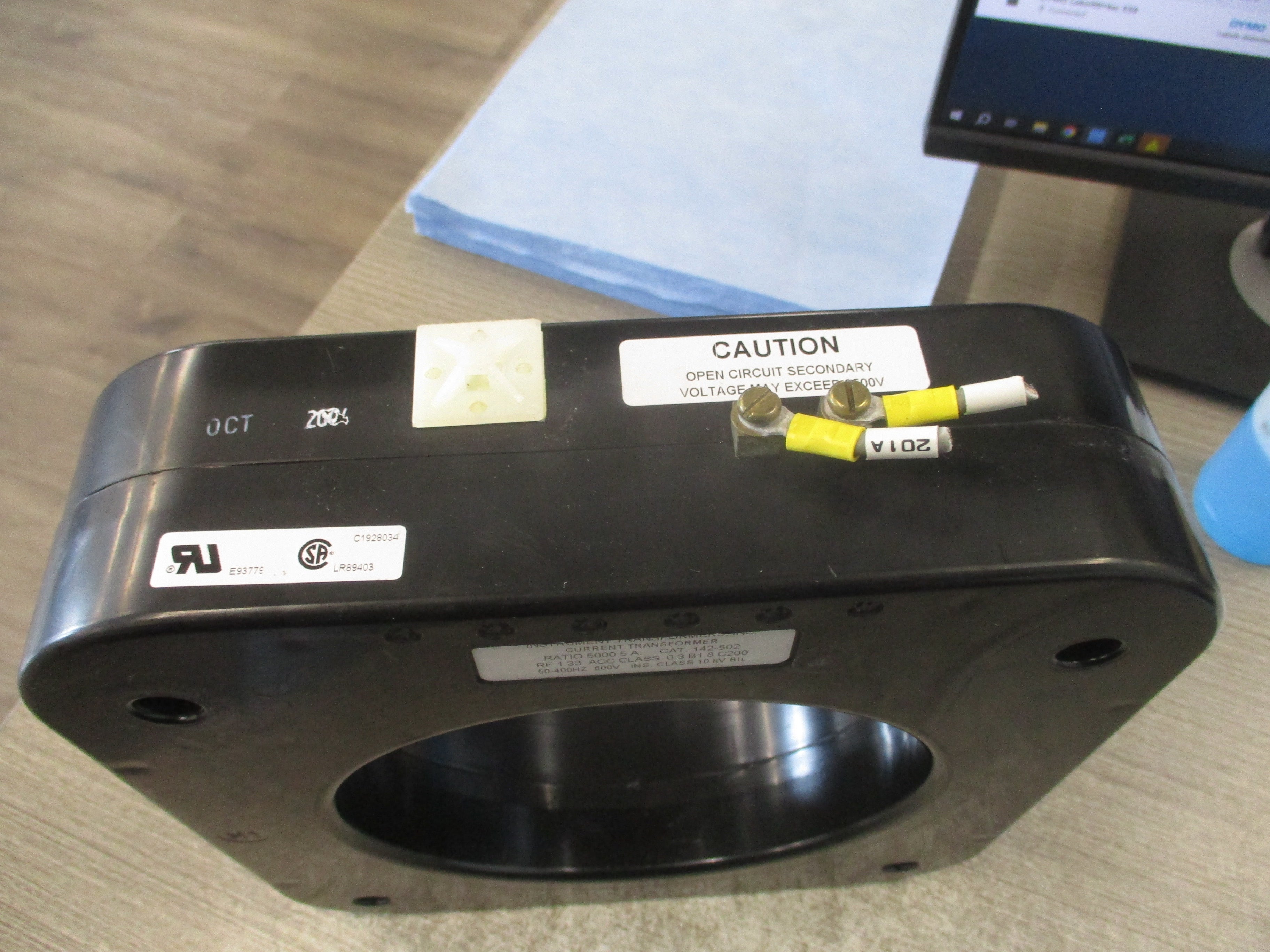 Instrument Transformers Current Transformer 142-502 Ratio 5000:5A 600V 50-400Hz 10kV BIL Used