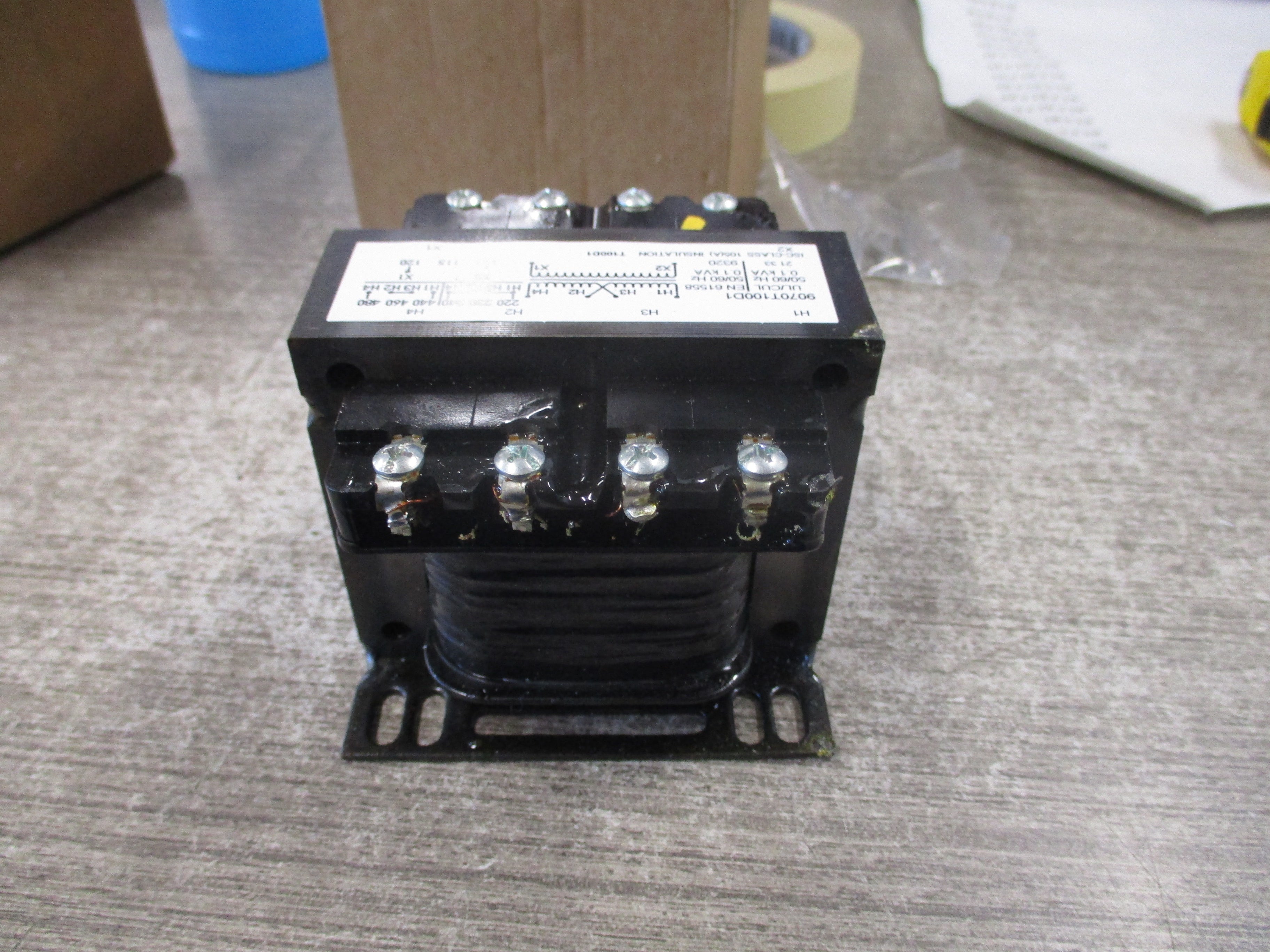 Square D Control Transformer 9070T100D1 0.1kVA Pri: 240/480V Sec: 120V 1Ph 50/60Hz New Surplus