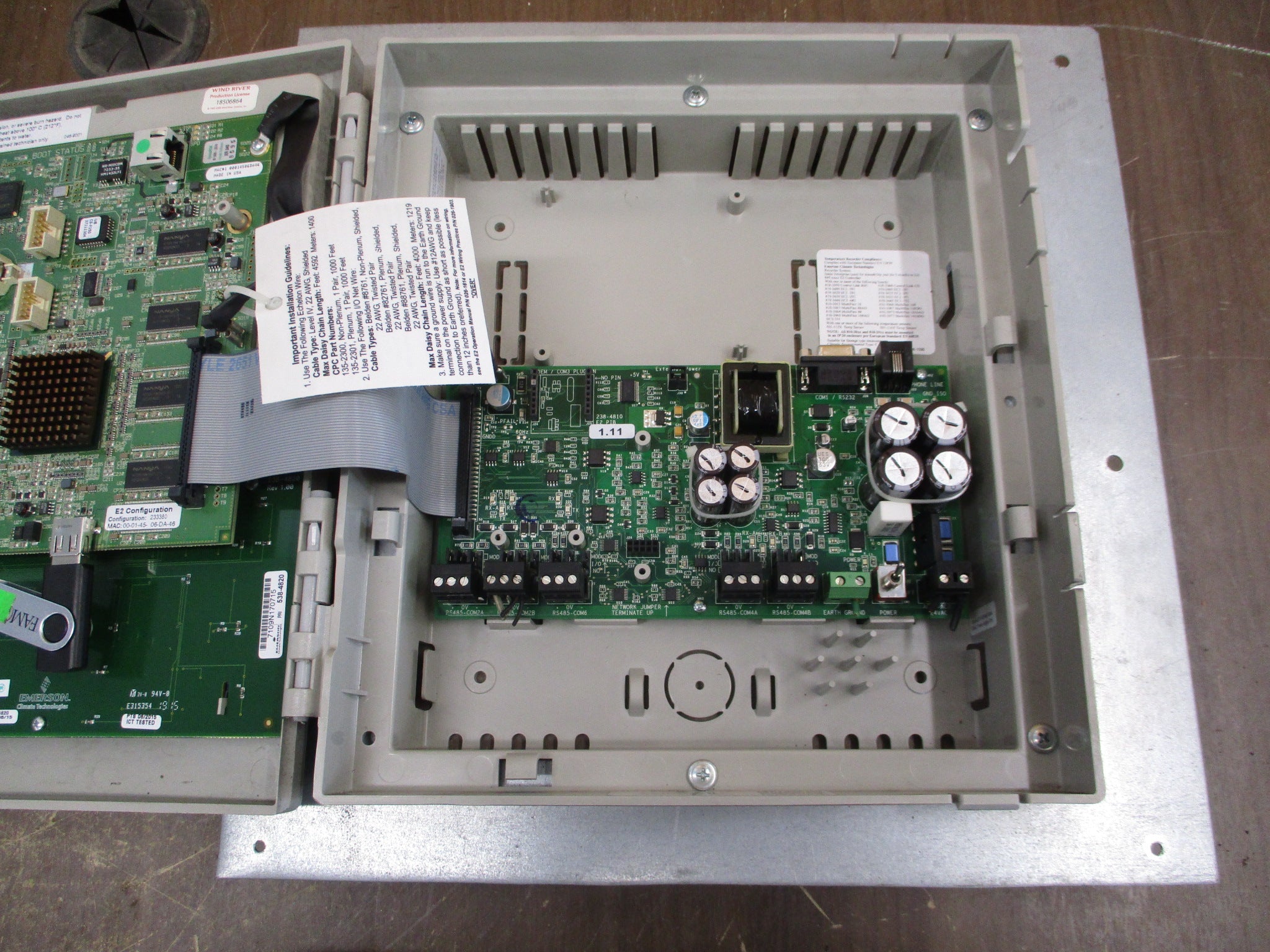 Emerson RX-400 Refrigeration Controller 845-1400 w/ Display 24VAC 50/60Hz Used