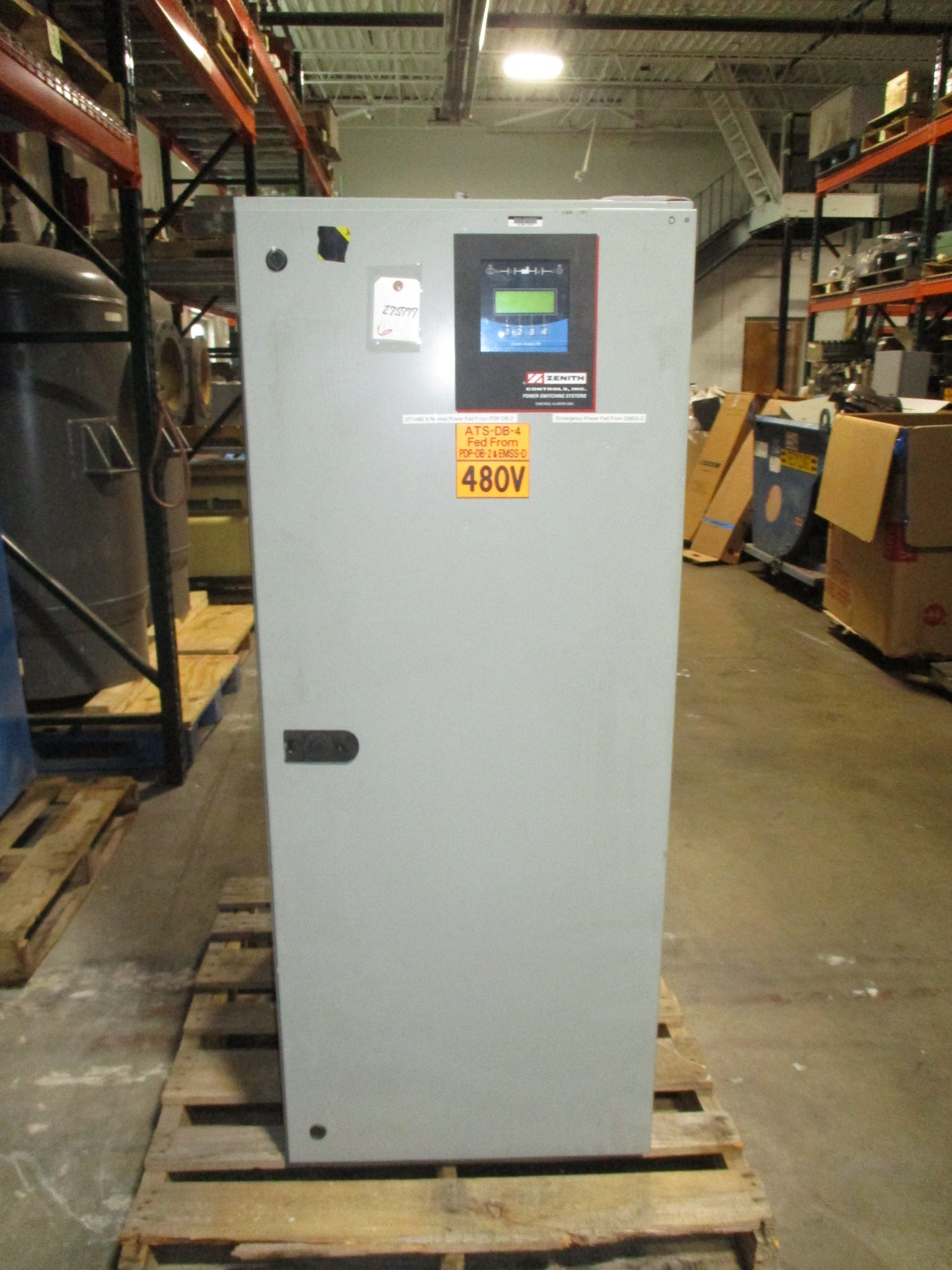 Zenith Automatic Transfer Switch ZTSL40EC-7 400A 277/480V 3Ph 60Hz Used