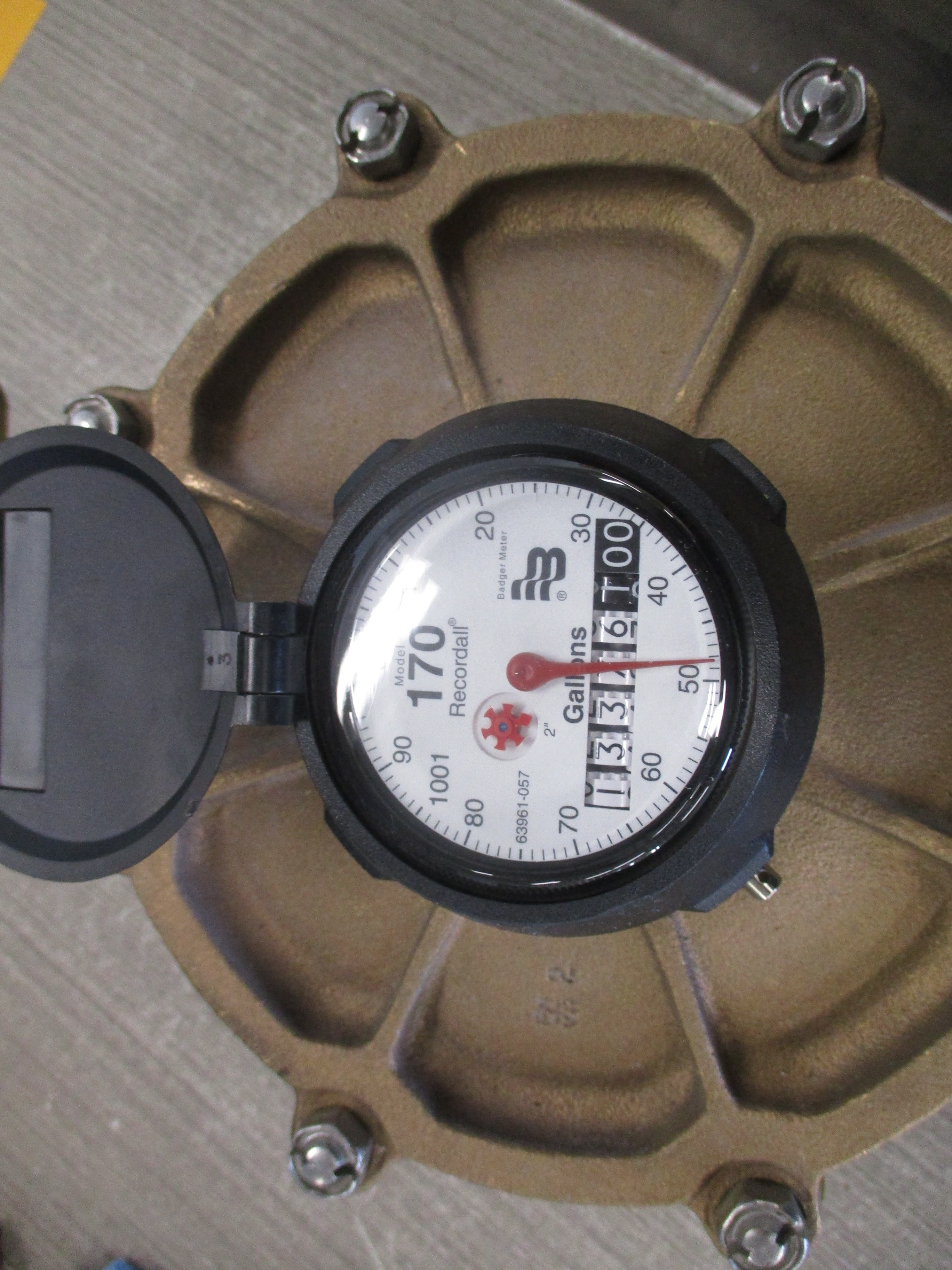 Badger Meter Recordall Water Meter Model 170 2" Used