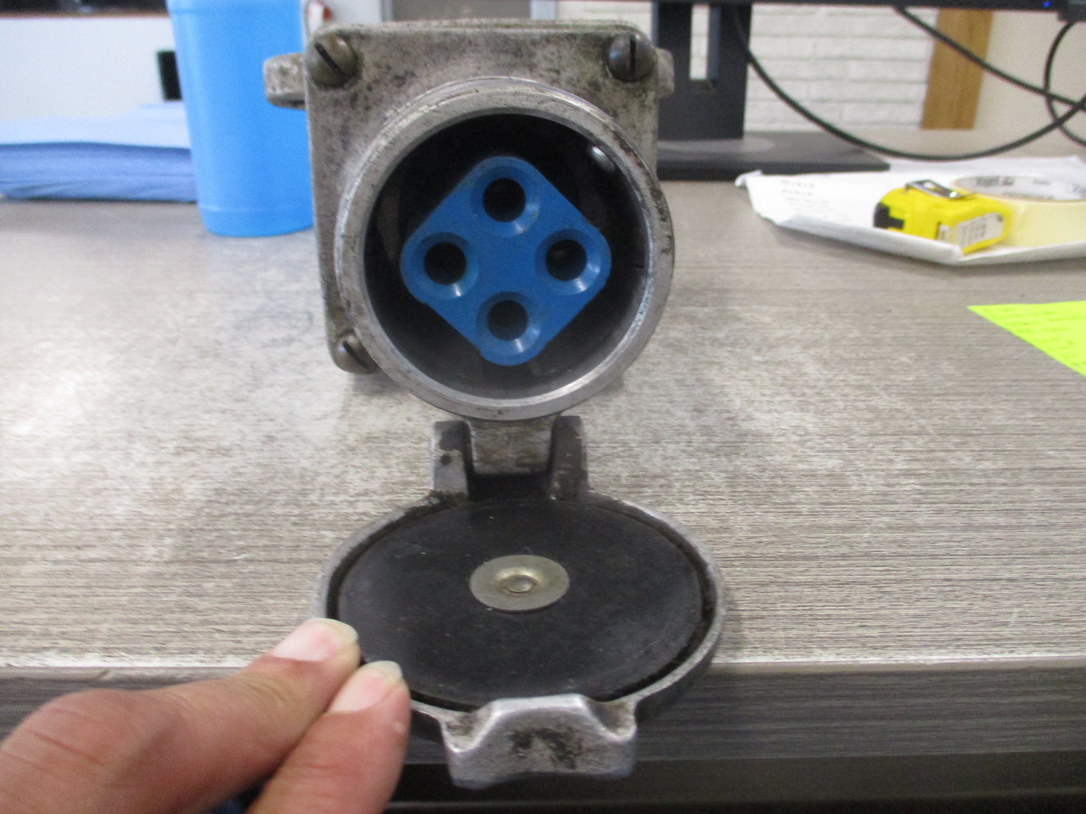 Crouse-Hinds Arktite Receptacle AR-642 60A 600V 3W 4P W/Base Used