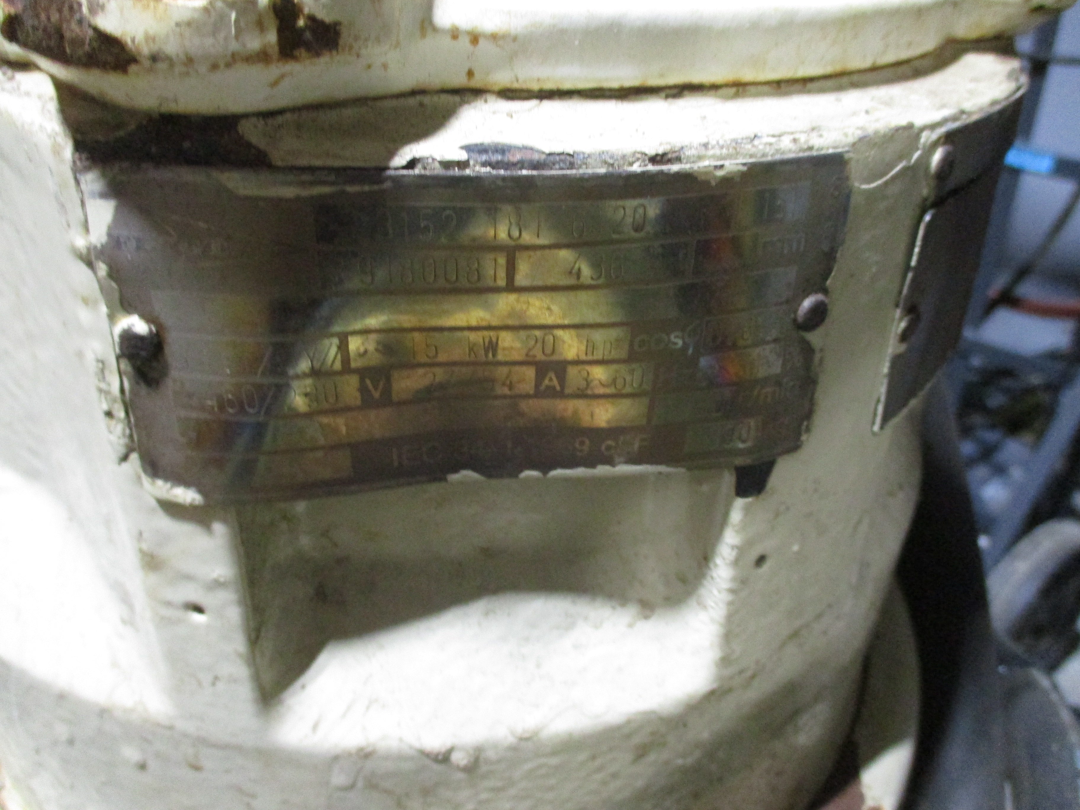 Flygt Submersible Pump 3152.181 20HP 460/230V 1800RPM 3Ph 60Hz Pump Rebuilt: 4/12/16 Used