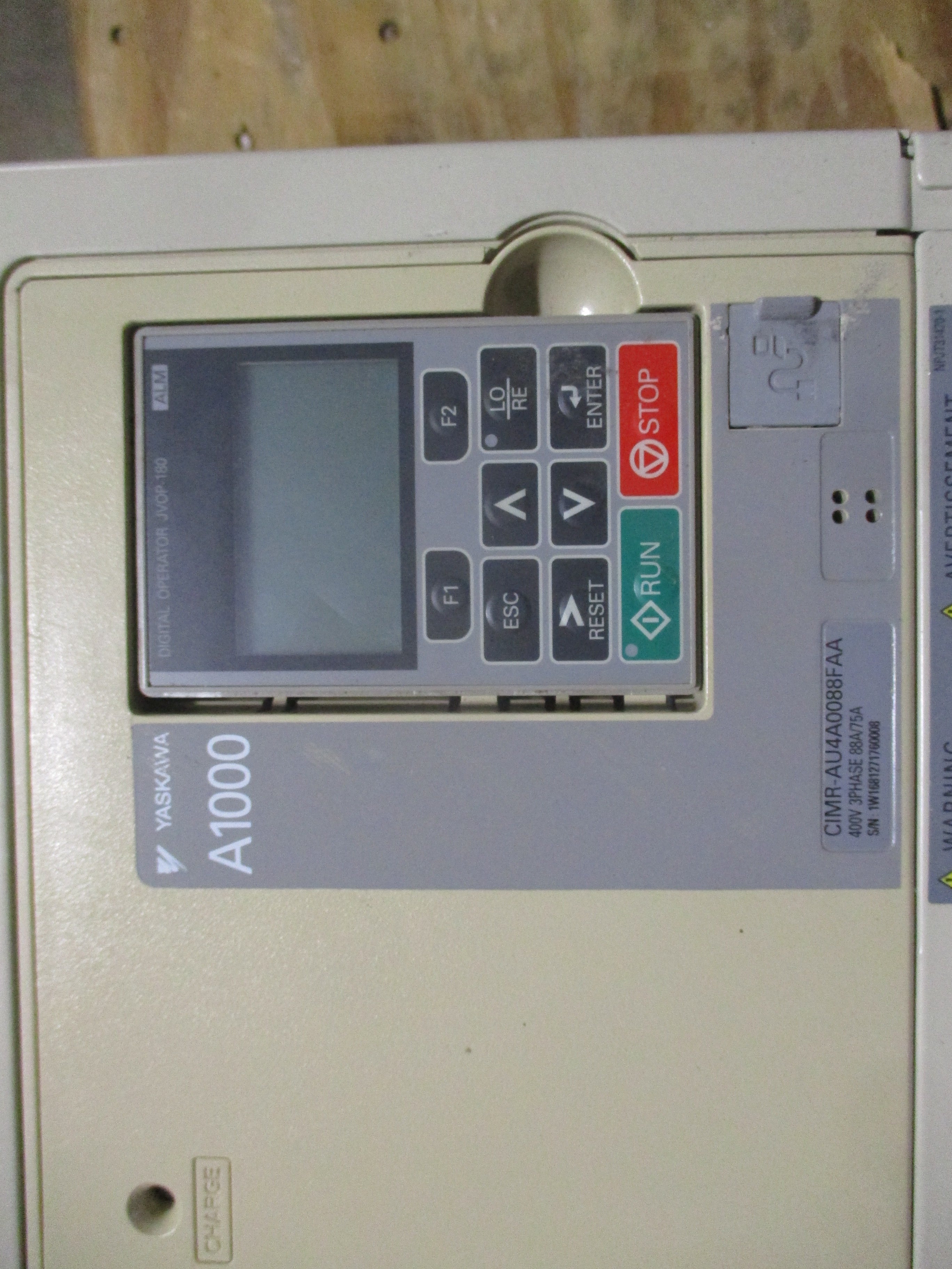 Yaskawa A1000 AC Drive CIMR-AU4A0088FAA 60HP 3Ph Input: AC3PH 380-480V 50/60Hz 8