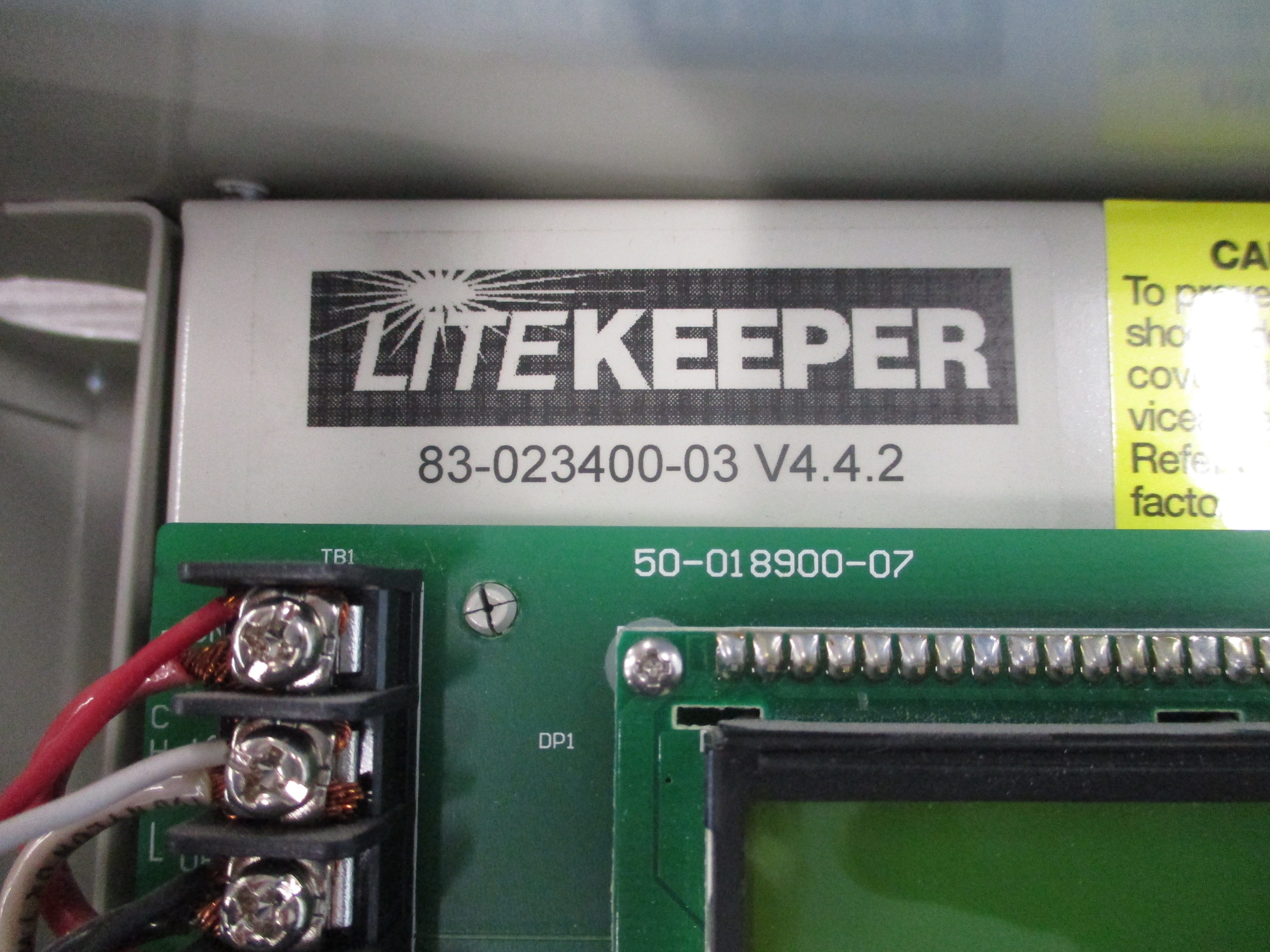 Greengate Litekeeper Lighting Control Panel 83-023400-03 V4.4.2 *No Key* Used