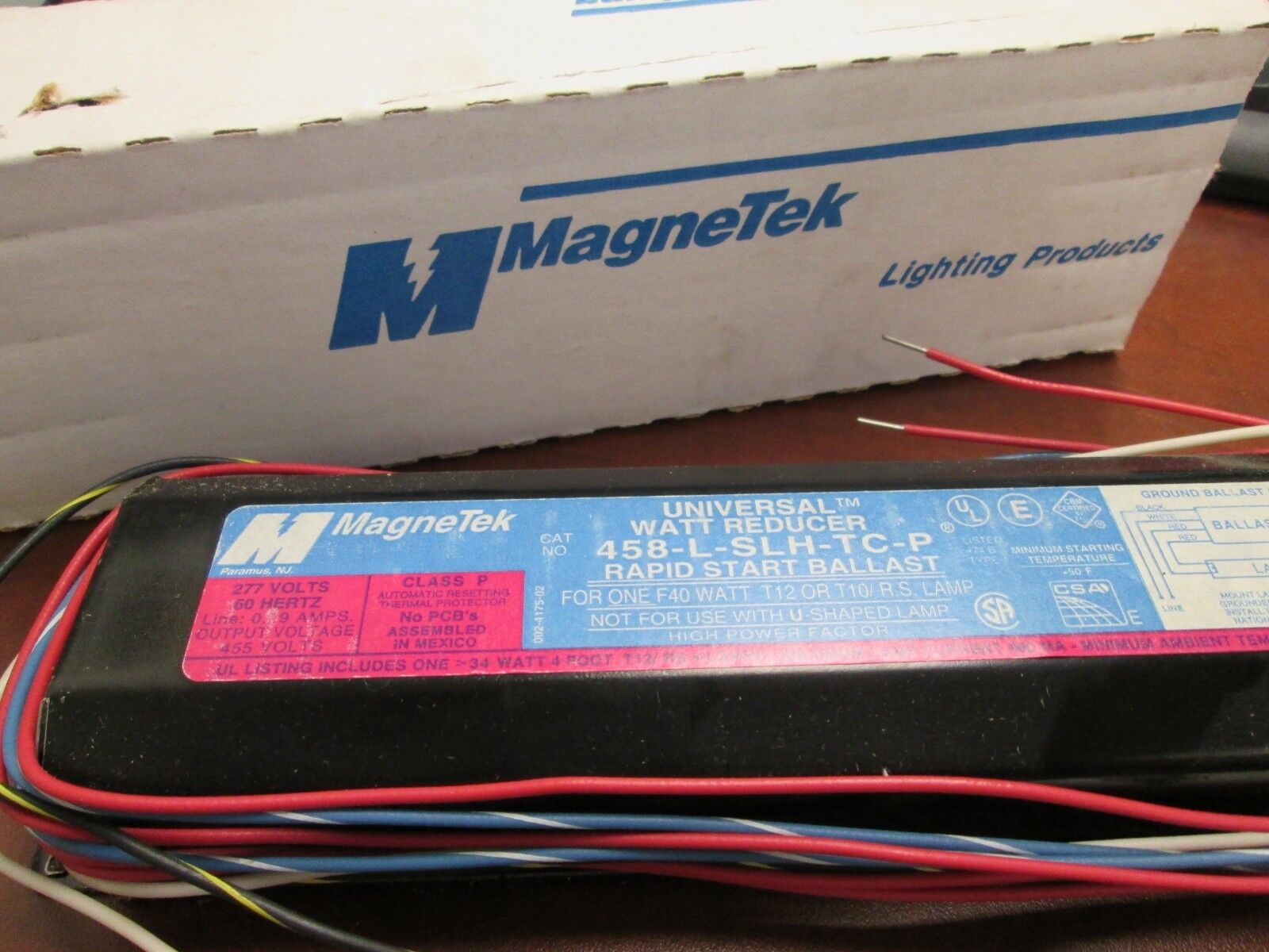 Magnetek Watt Reducer 458-L-SLH-TC-P 277V 60Hz New