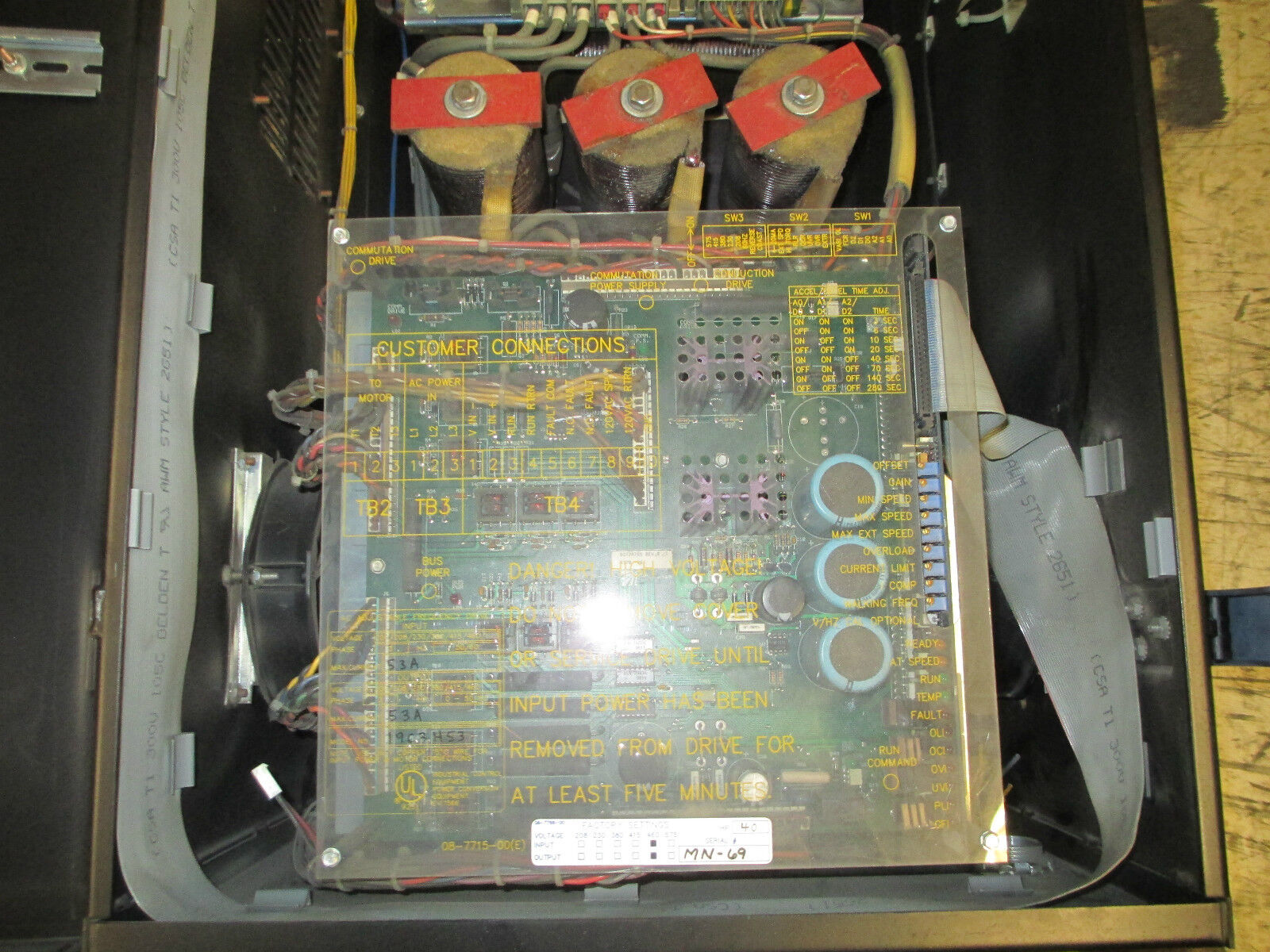 Graham AC Drive 1700 Series, 1703AFC40H, 460V 53A 42.2KVA 40HP Used