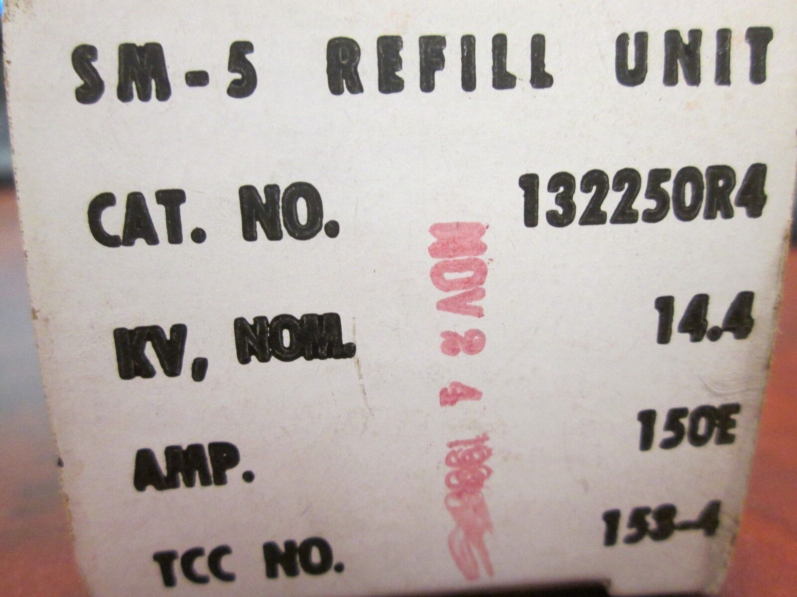 S&C SM-5 Power Fuse Refill Unit 132250R4 14.4KV 150E New Surplus