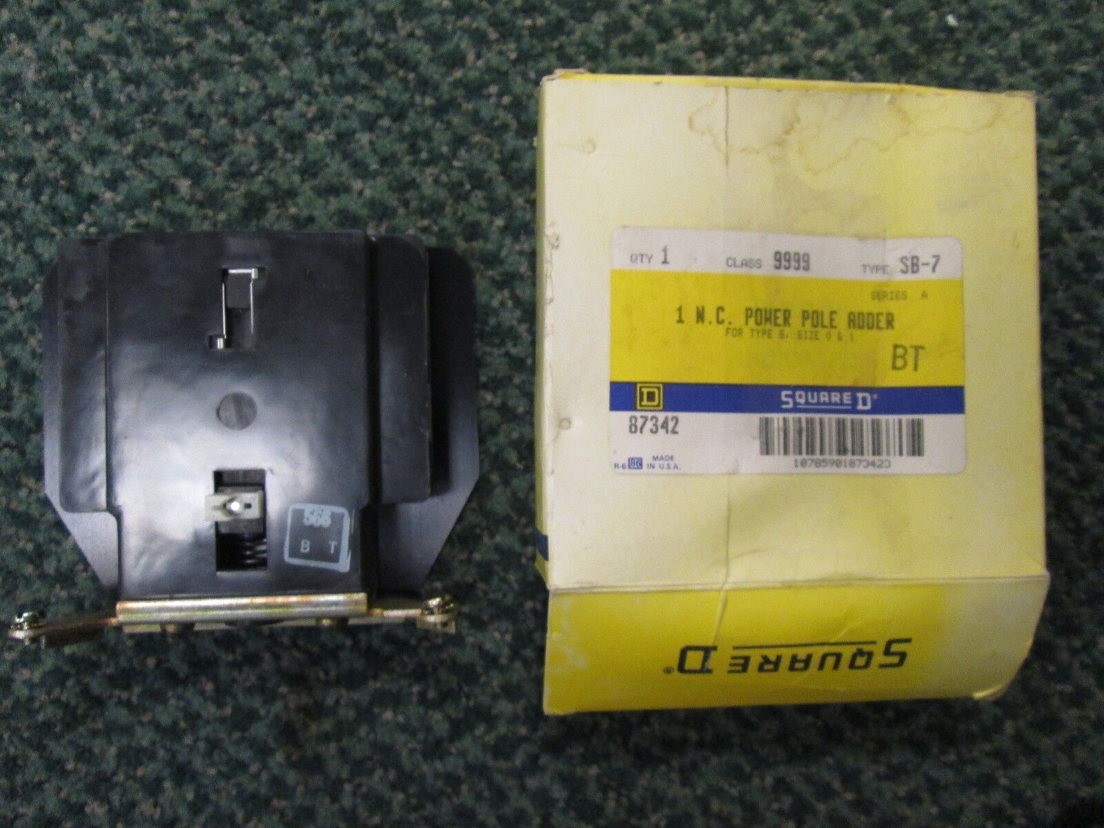 Square D 1 N.C. Power Pole Adder 9999 SB-7 Type S Size 0,1 New Surplus