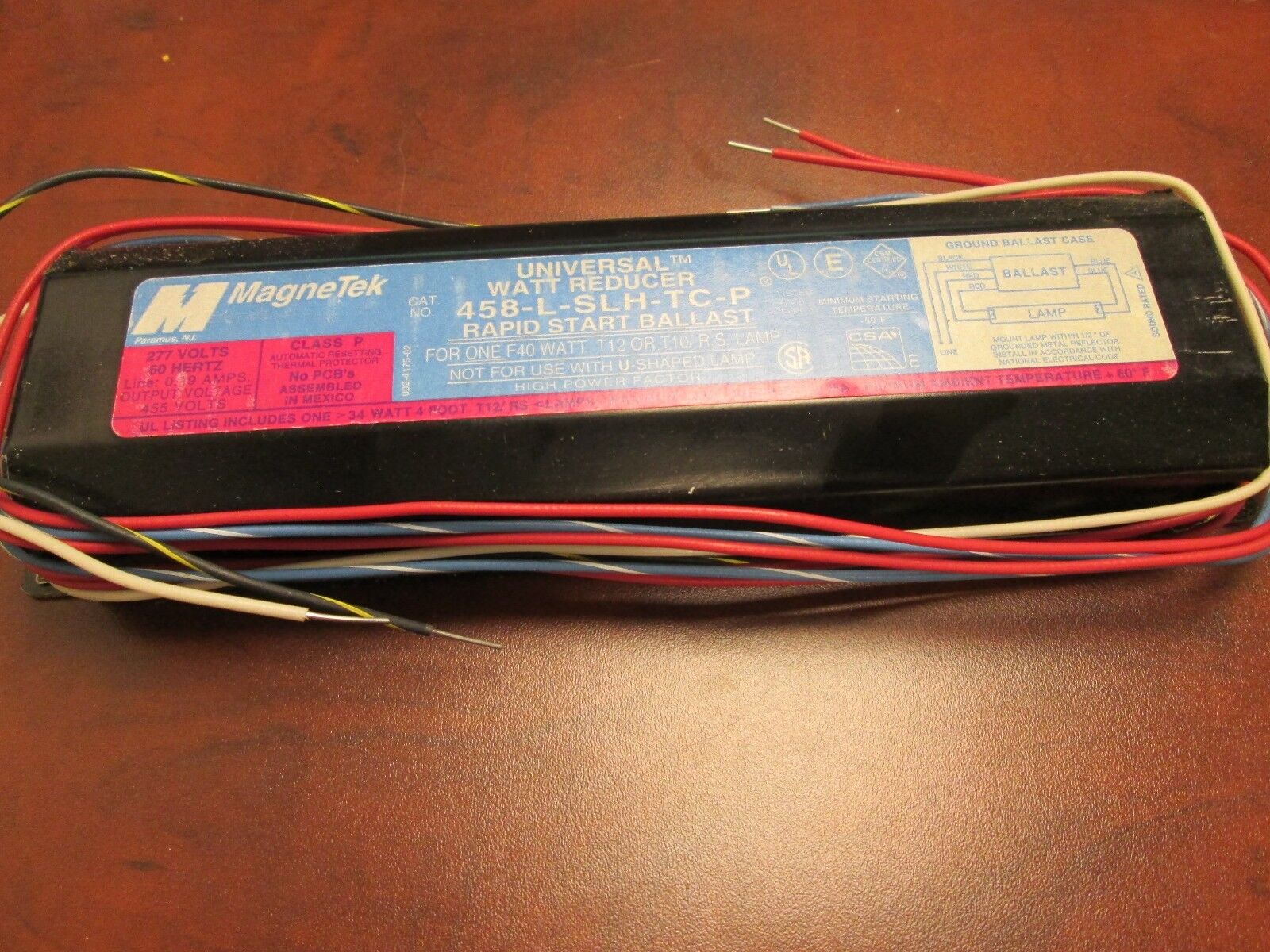 Magnetek Watt Reducer 458-L-SLH-TC-P 277V 60Hz New