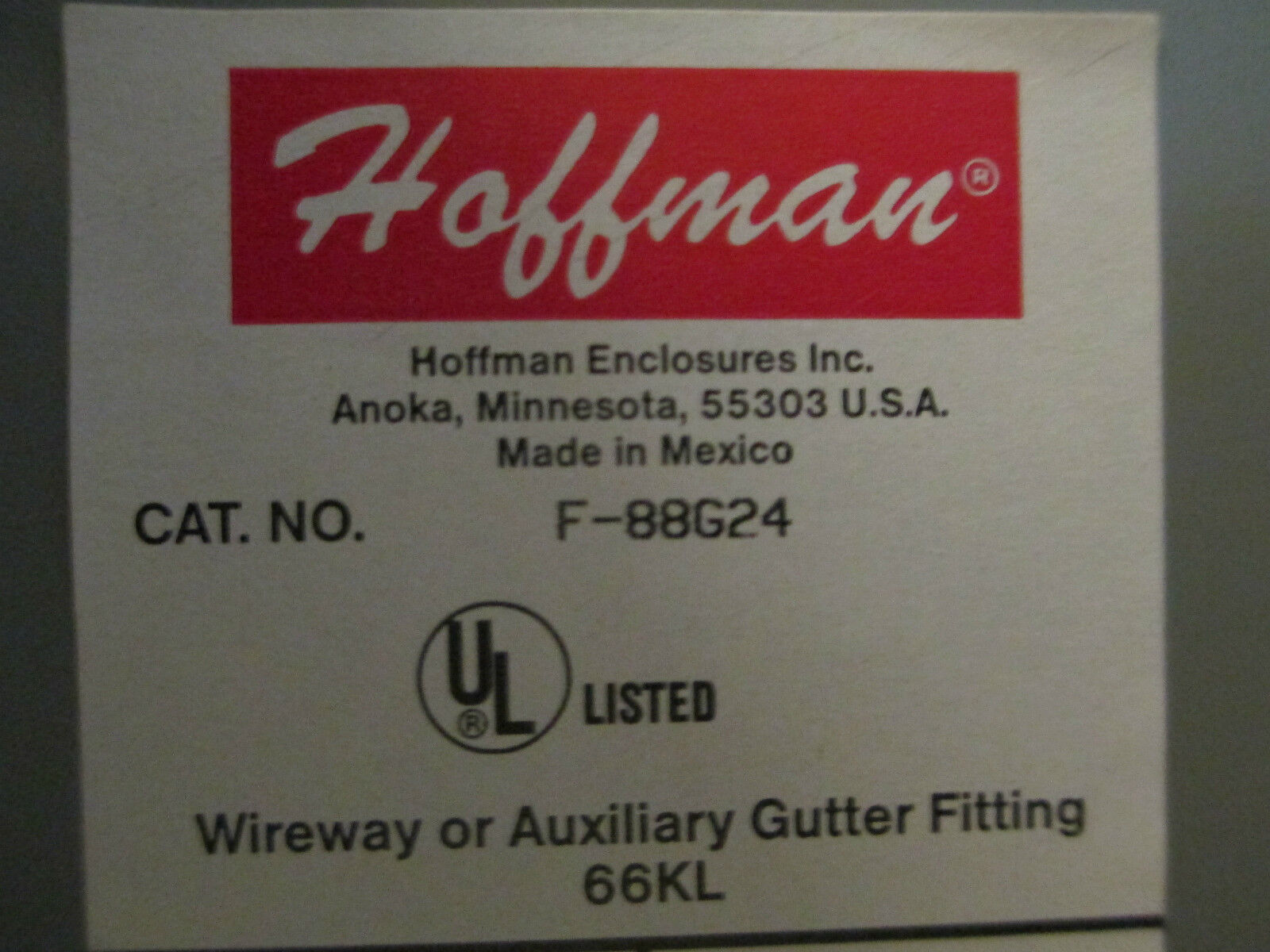 Hoffman Wireway F-88G24, Type 1 8"x8"x24", New in Box!!!