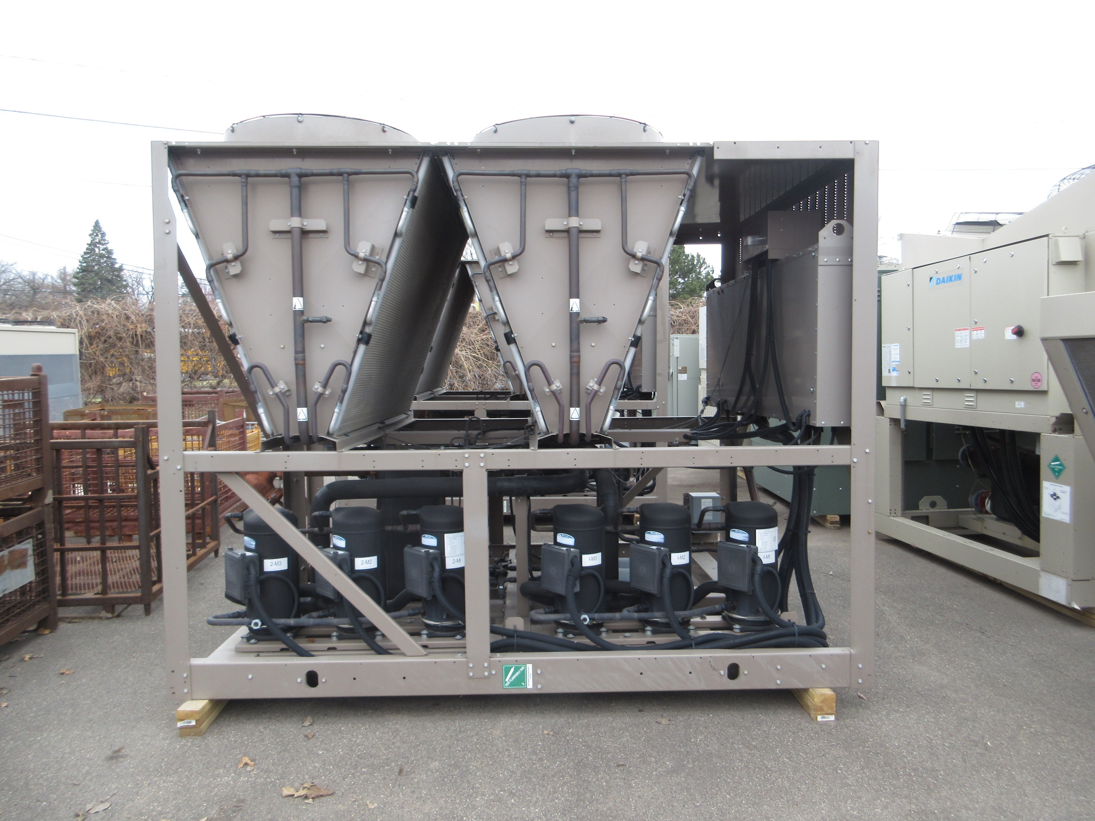 York YLAA Scroll Air Cooled Chiller YLAA0070SE46XCB 70 ton 460V 3Ph R410A Used