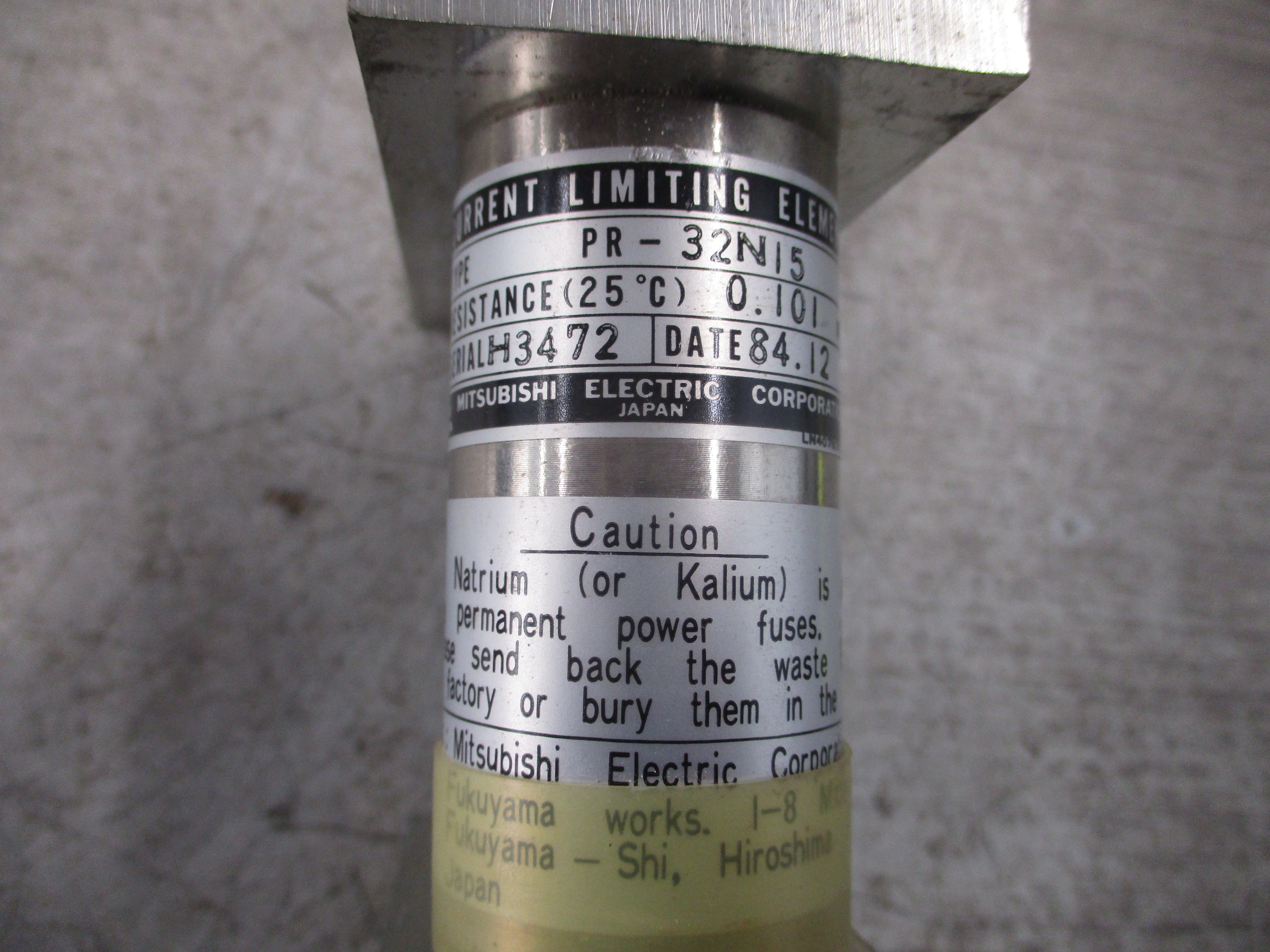 Mitsubishi Current limiting Element PR-32N15 Used
