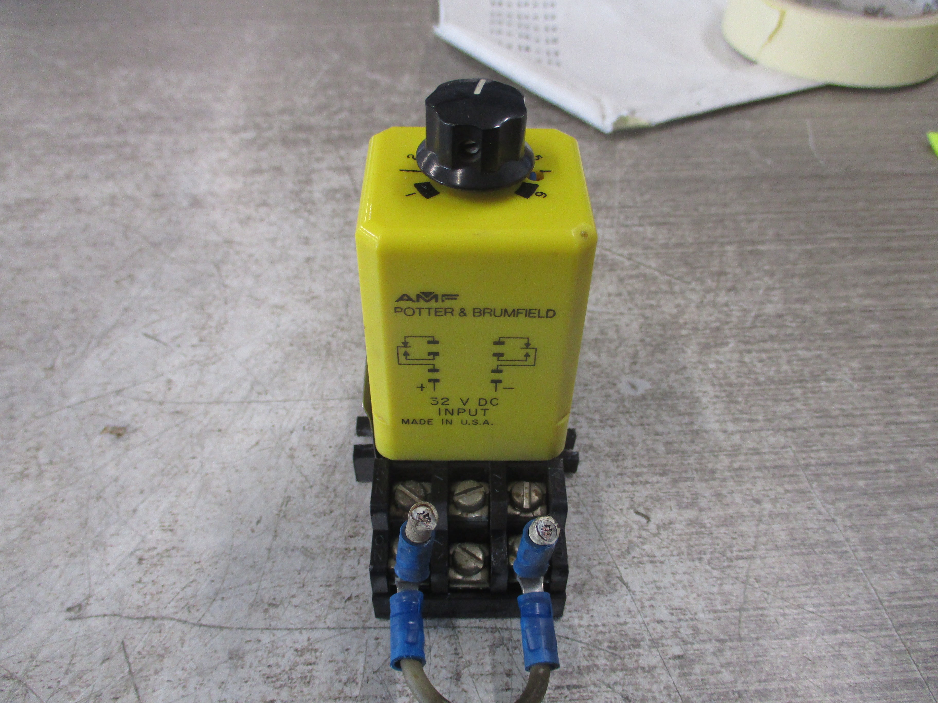 AMF Potter & Brumfield Time Delay Relay CUD-51-31002 32VDC Range: 1.0-10 sec.