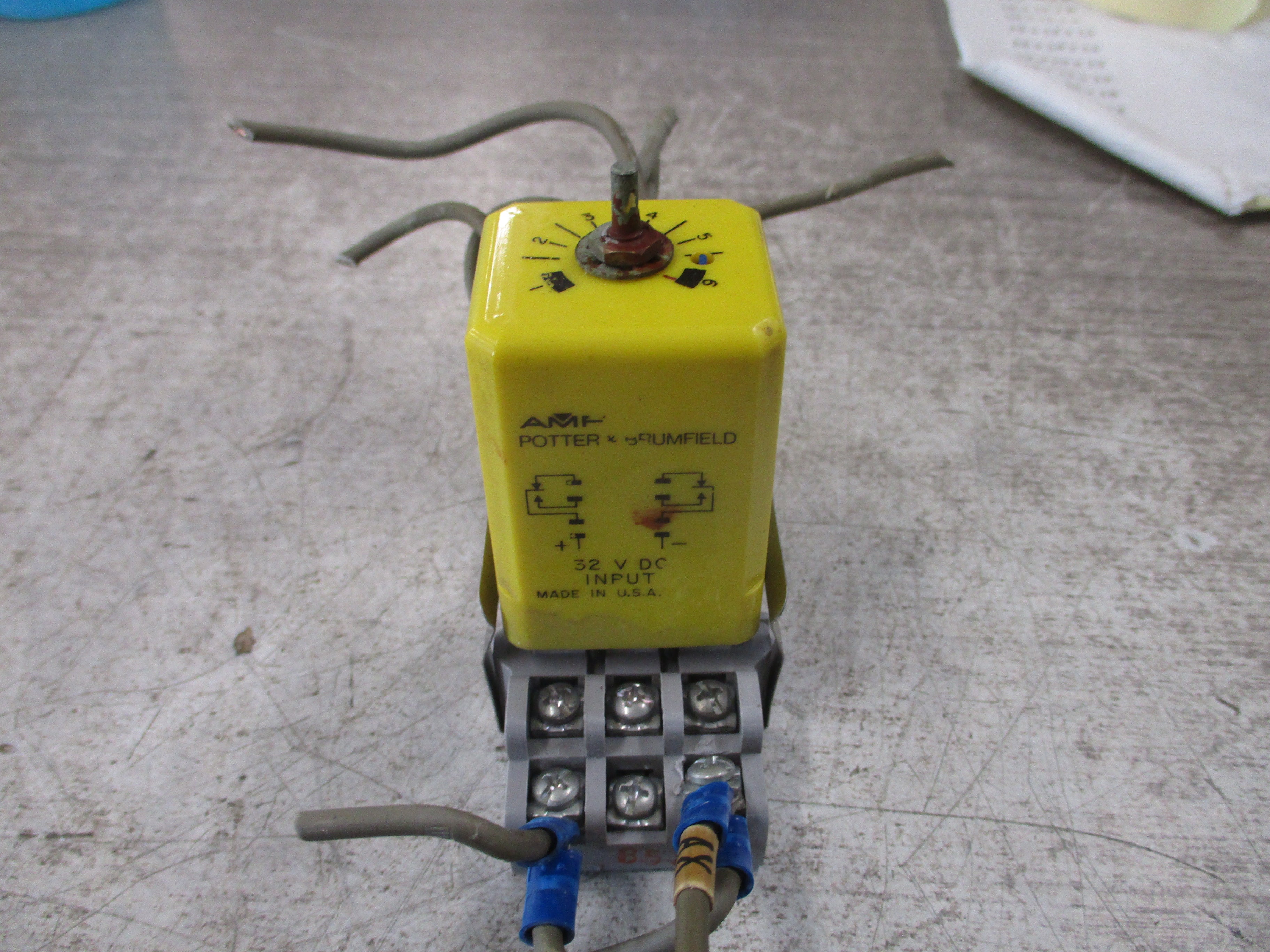 AMF Potter & Brumfield Time Delay Relay CUD-51-31002 32VDC Range: 1.0-10 sec.