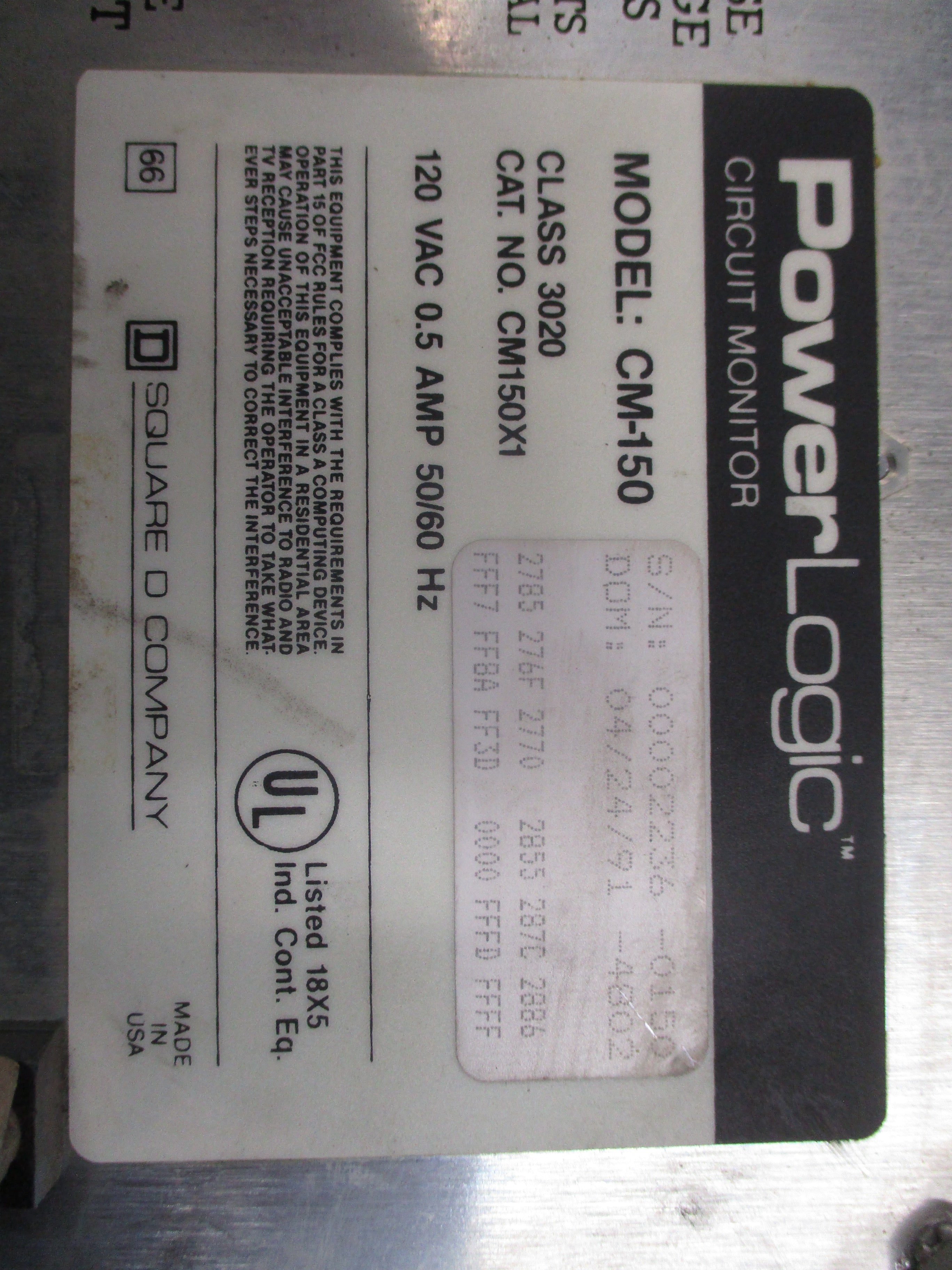 Hoffman Panelite LED Light LED24V15 24VDC 0.5A Used