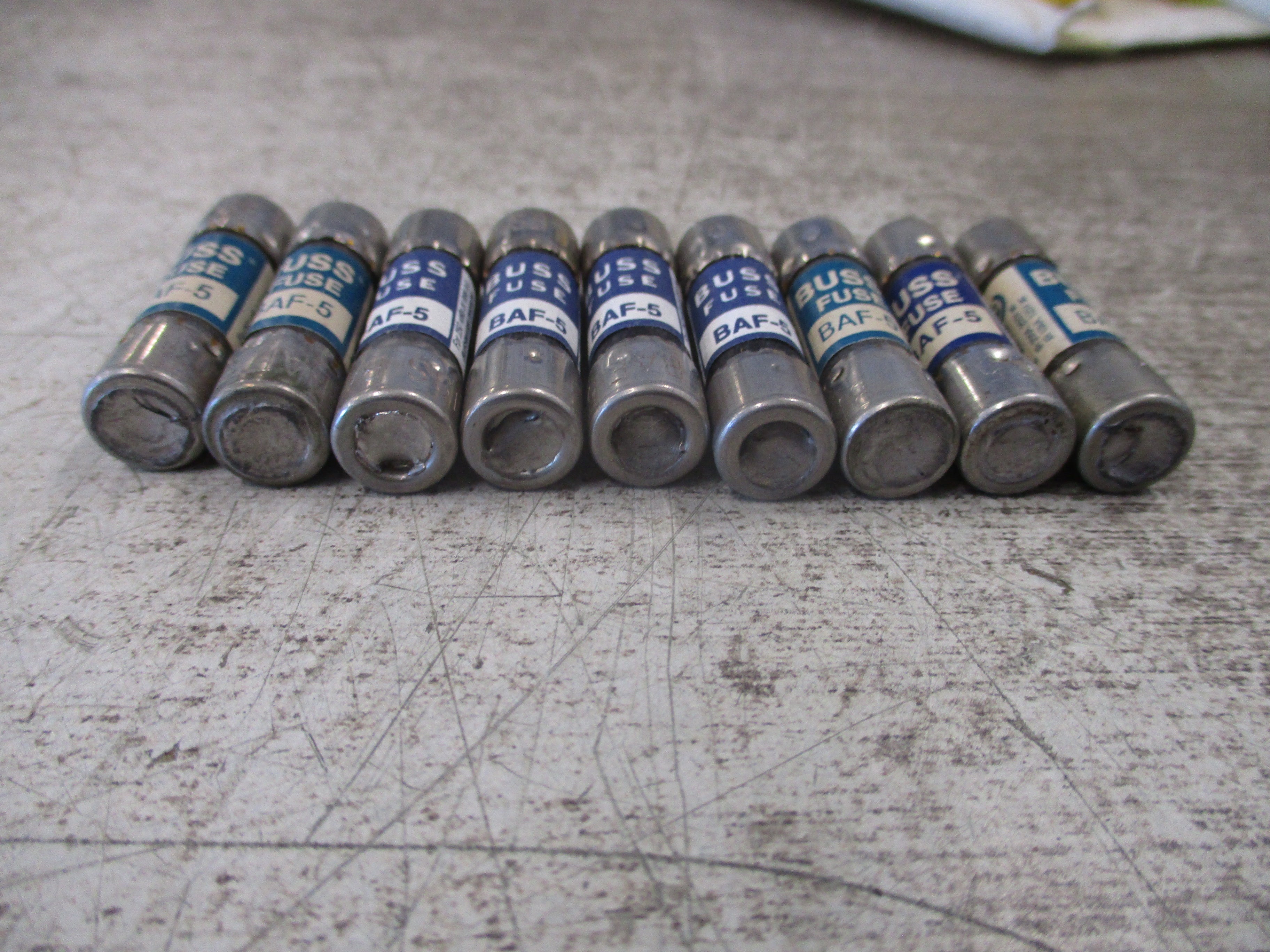 Bussmann Buss Fuse BAF-5 250V 5A *Box of 9* New Surplus