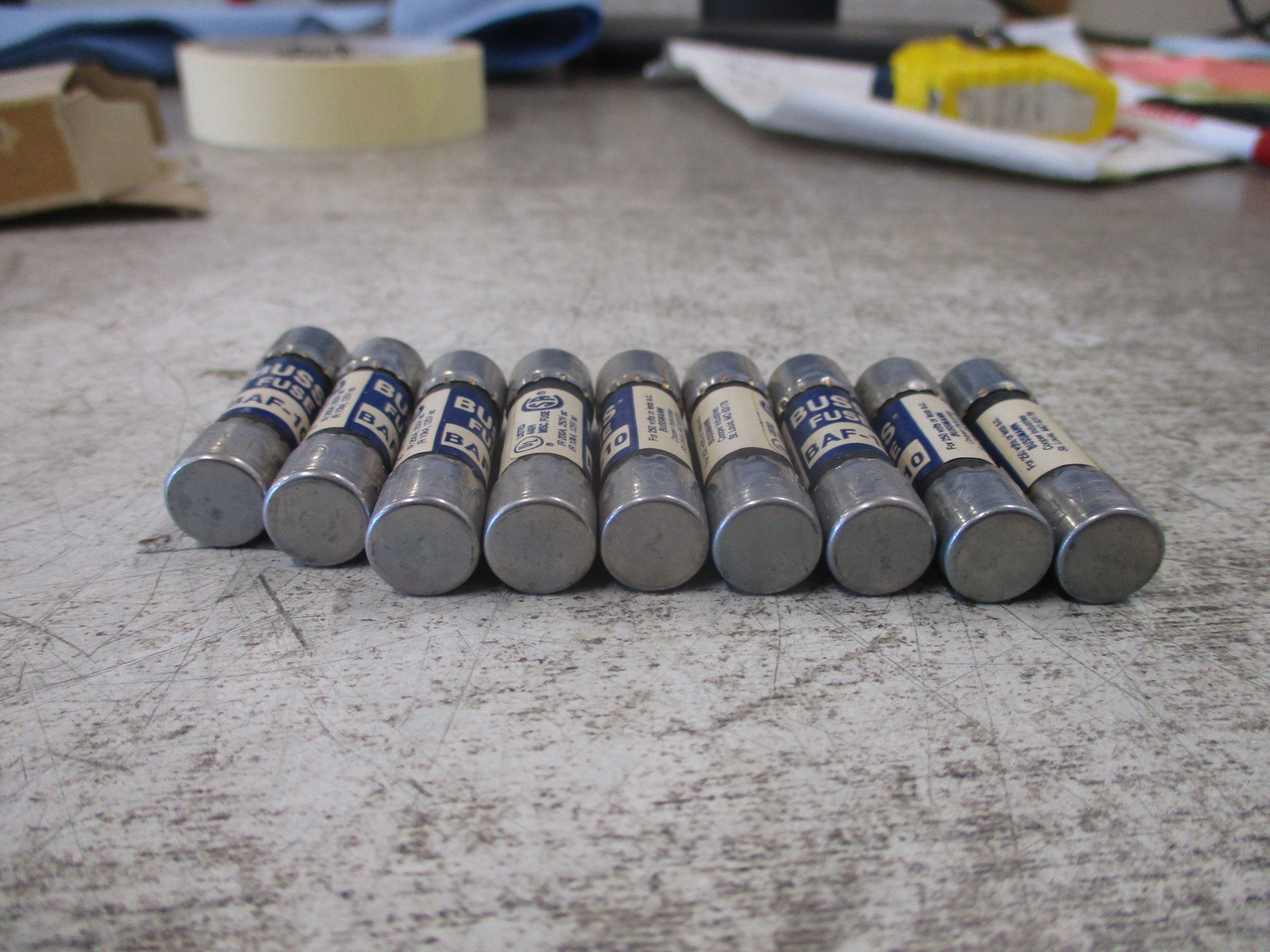 Bussmann Buss Fuse BAF 10 250V 10A *Box of 9* New Surplus