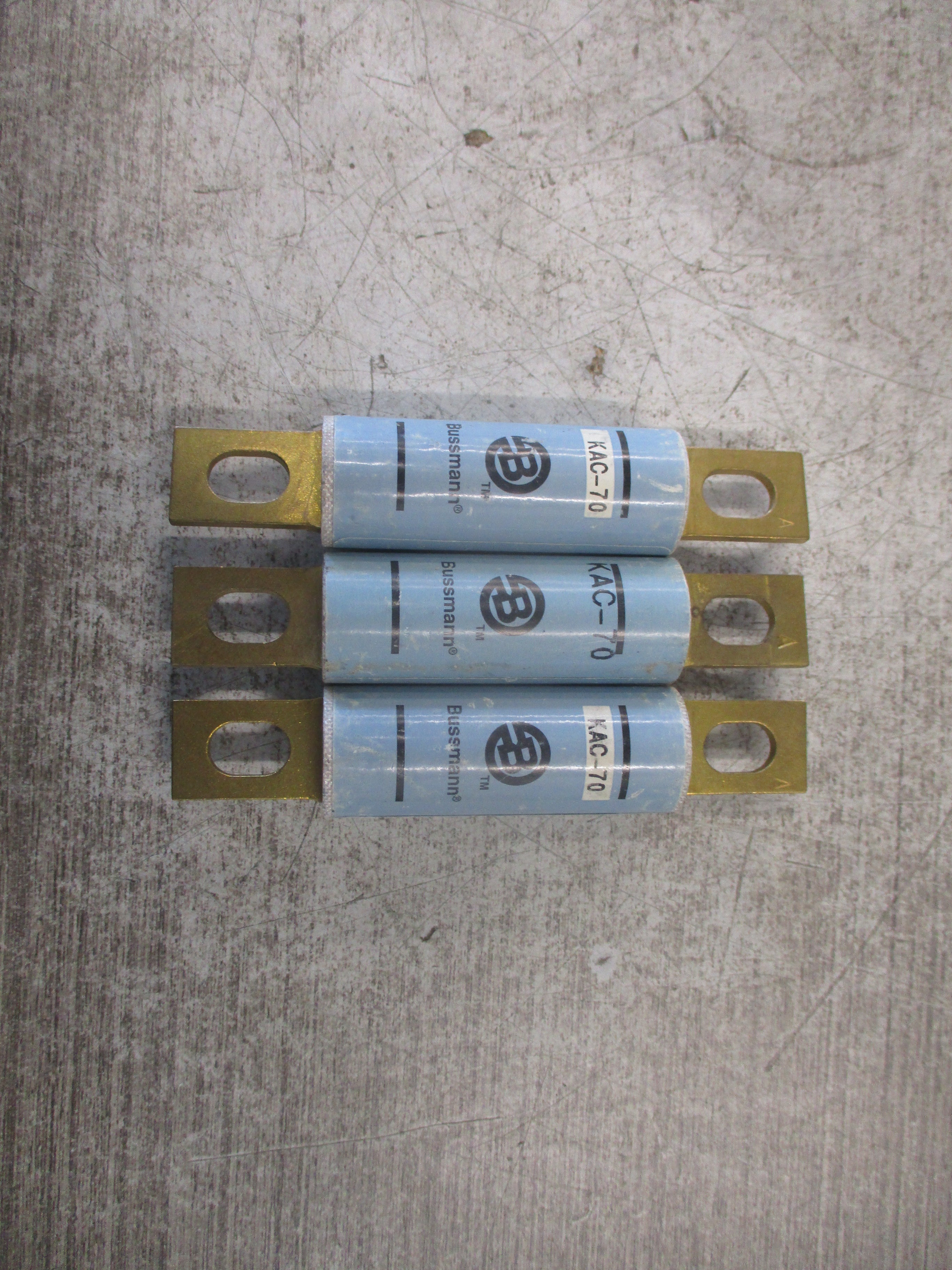 Bussmann Fuse KAC-70 600V 70A *Lot of 3* *No Box* New Surplus