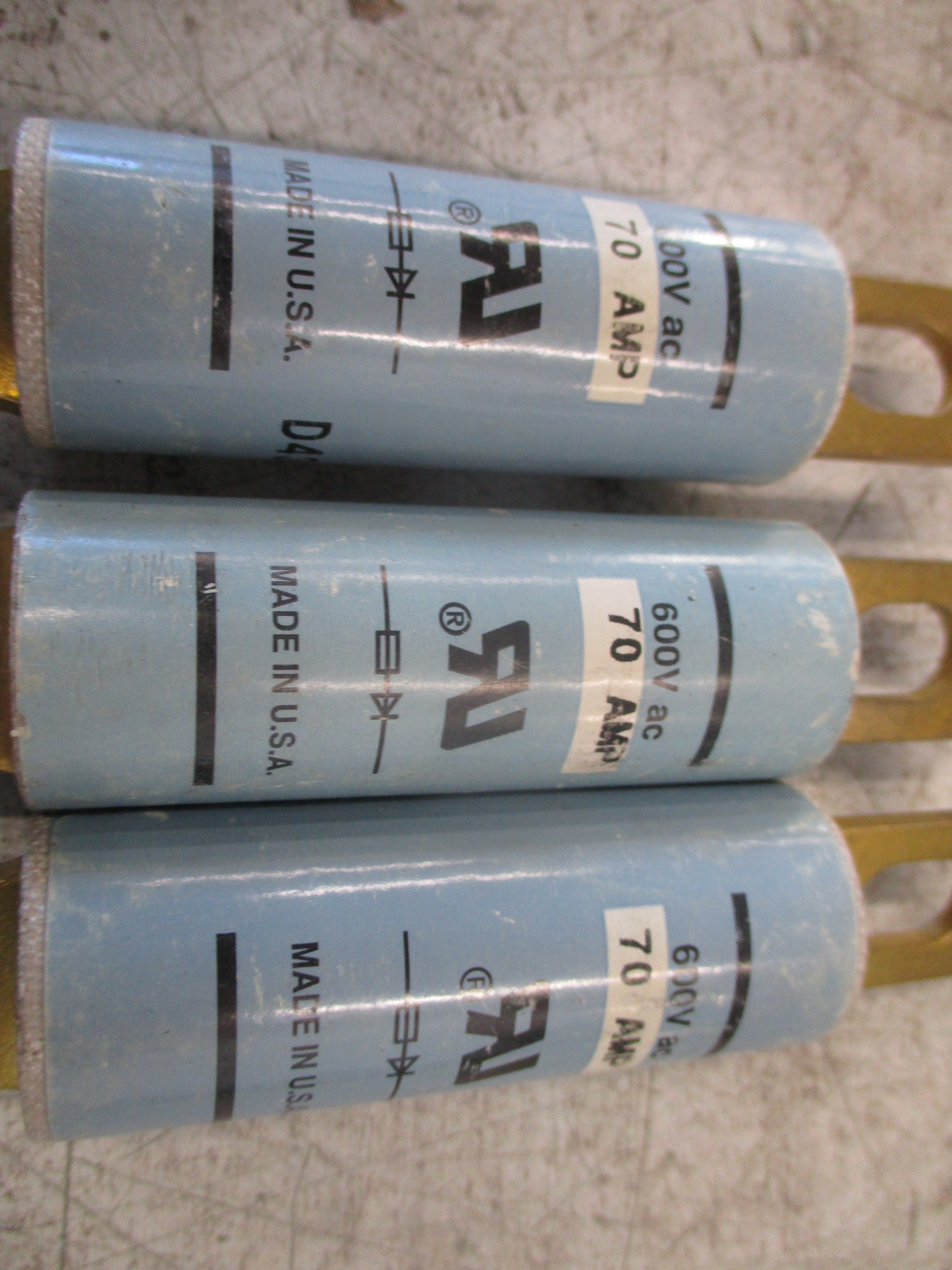 Bussmann Fuse KAC-70 600V 70A *Lot of 3* *No Box* New Surplus