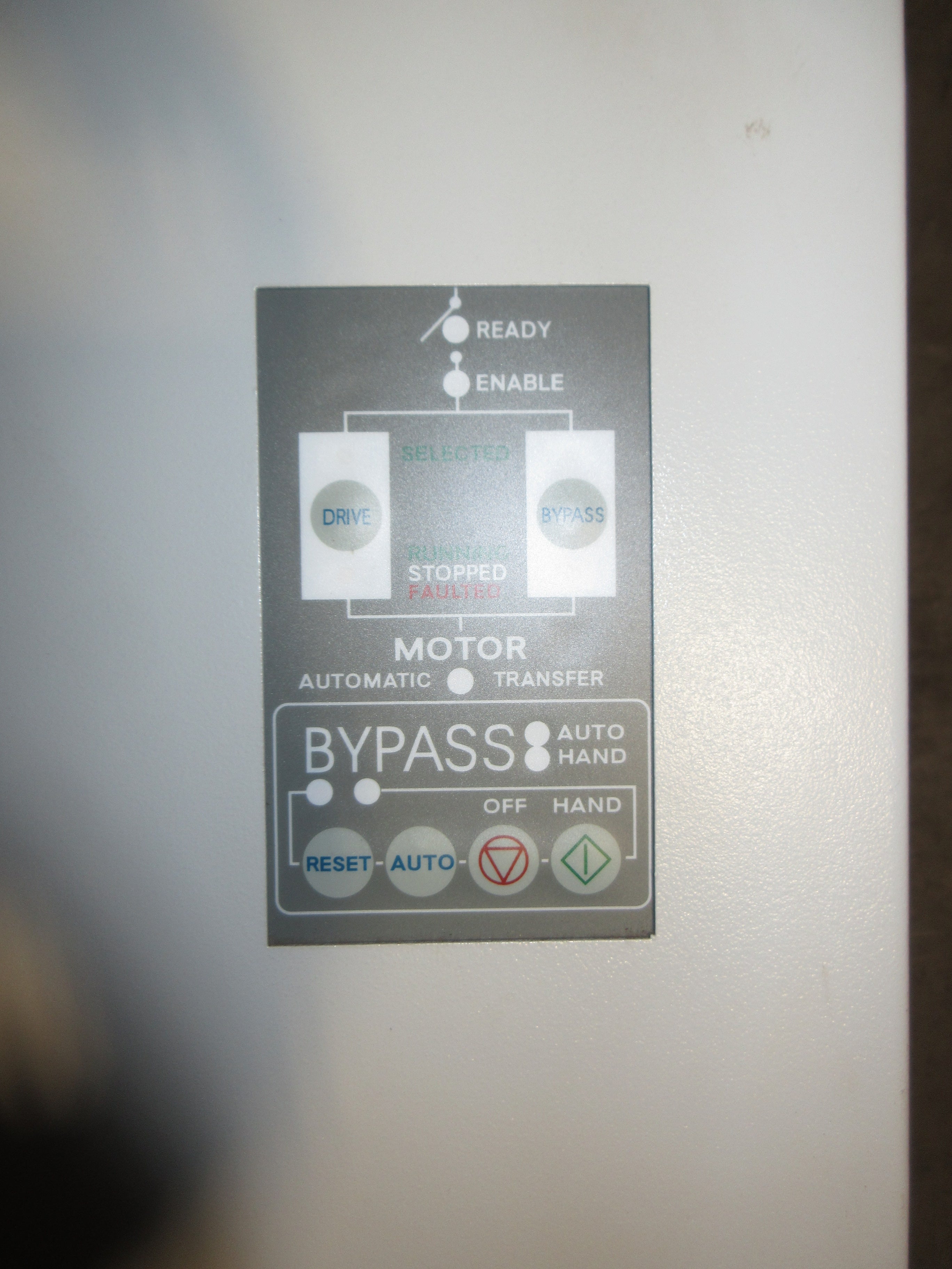 ABB ACH550 AC Drive w/ Bypass ACH550-VD-031A-2+F267 10HP 3Ph w/ Keypad Used