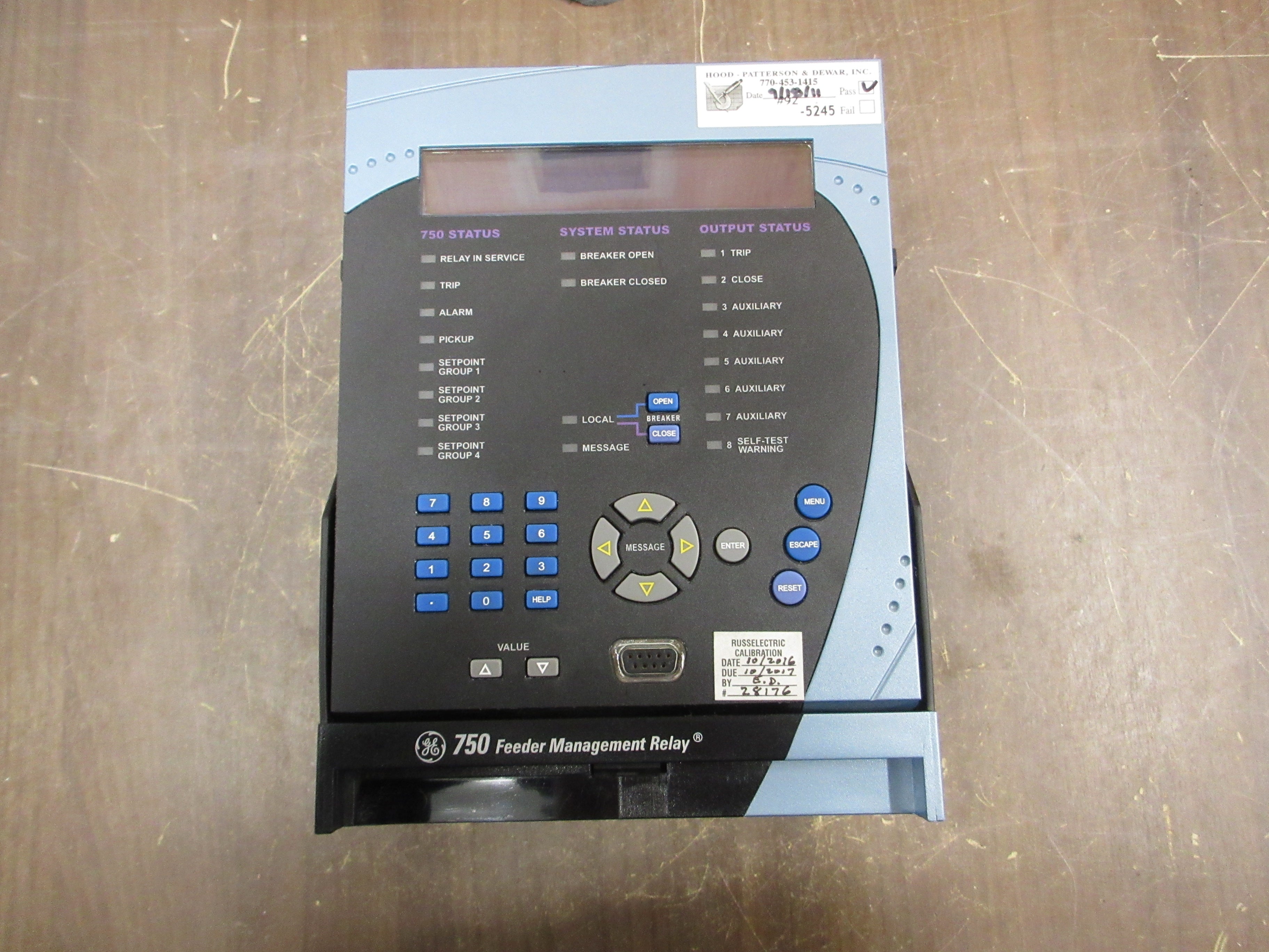 GE Multilin SR750 Feeder Management Relay 750-P5-G5-D5-L0-A1-R-E Used