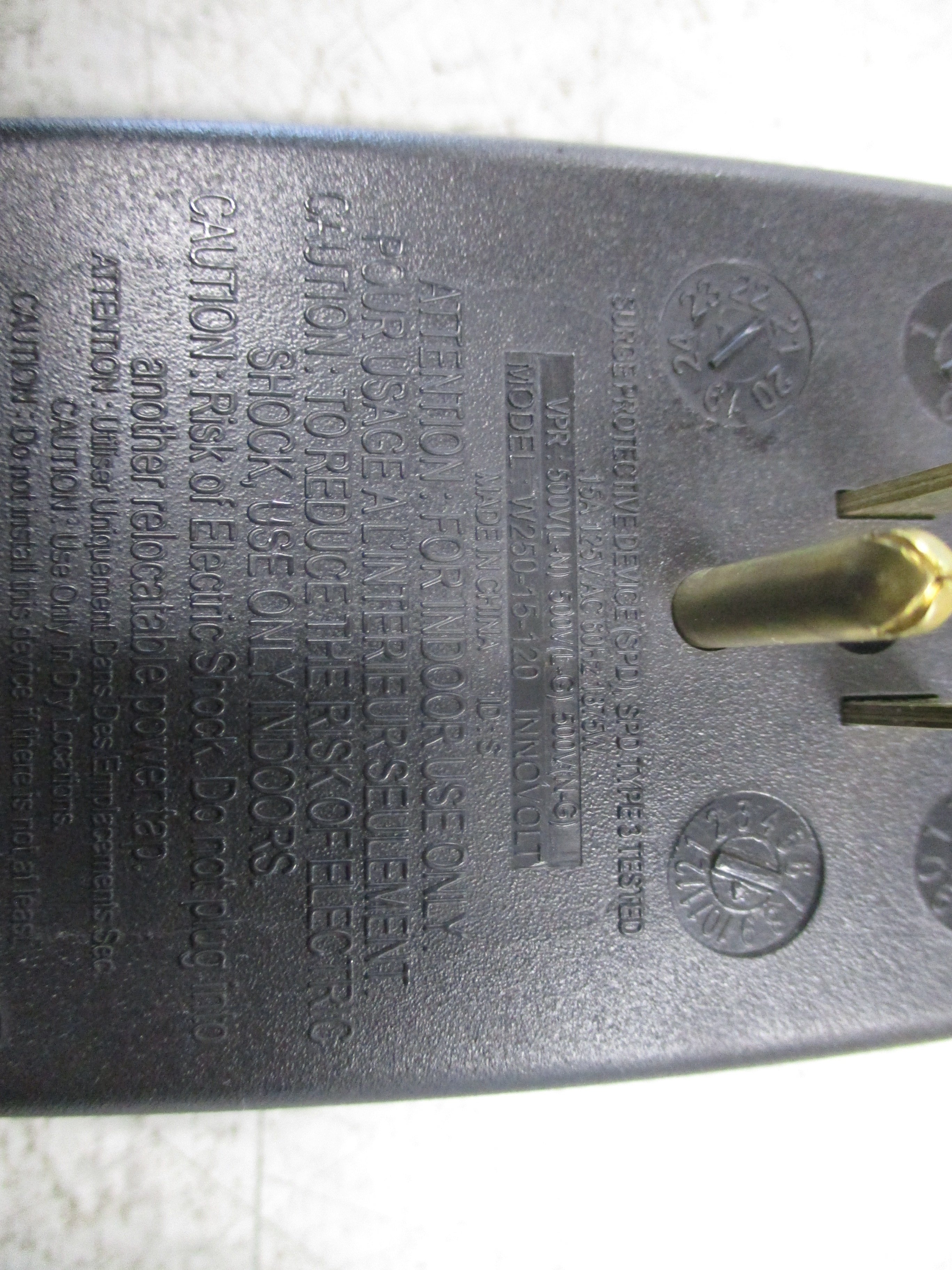 Innovolt Surge Protecter W250-15-120 15A 125VAC 60Hz 1875W