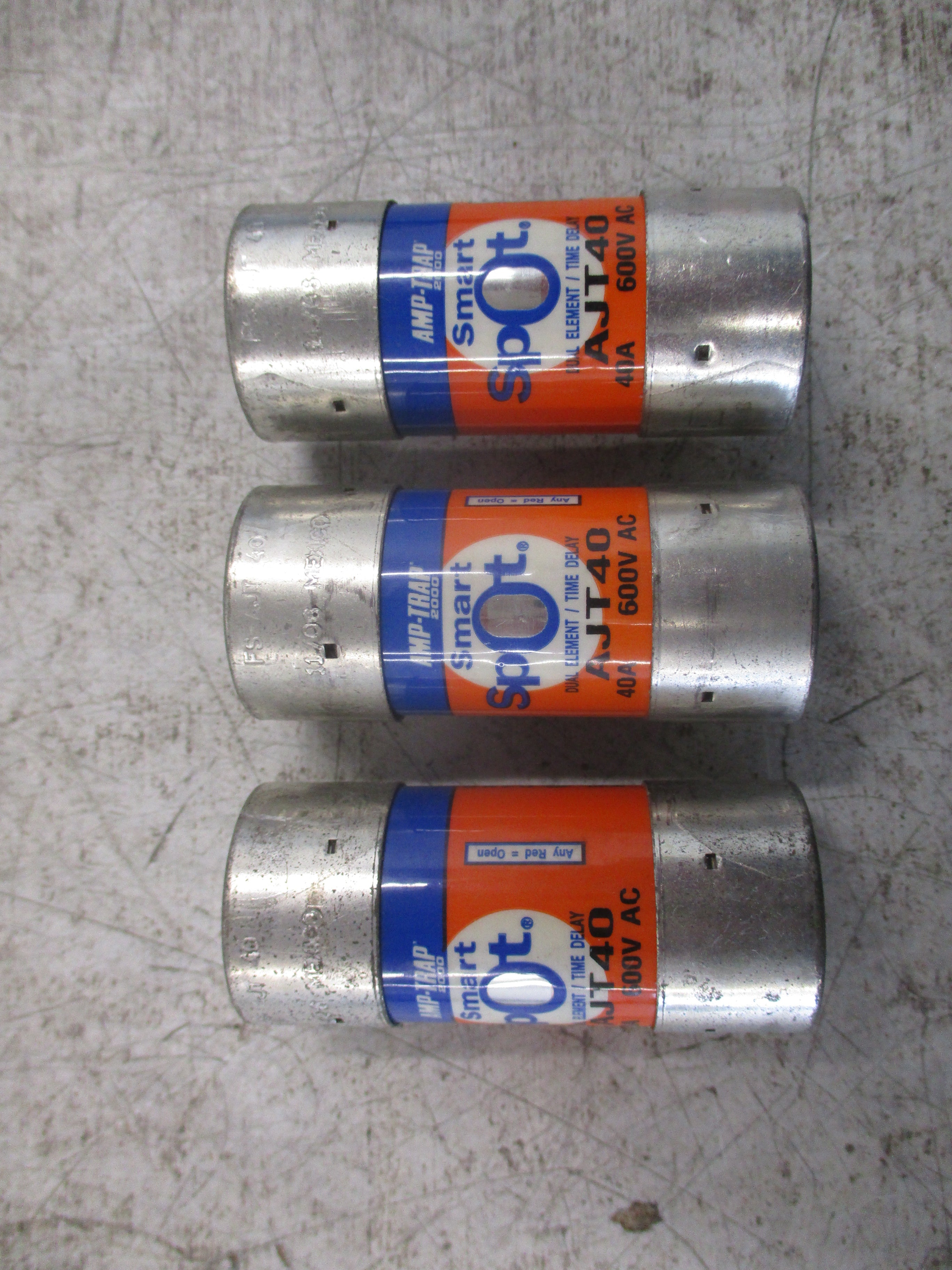 Ferraz Shawmut Amp-Trap 2000 Fuse AJT40 40A 600V *Lot of 3* Used