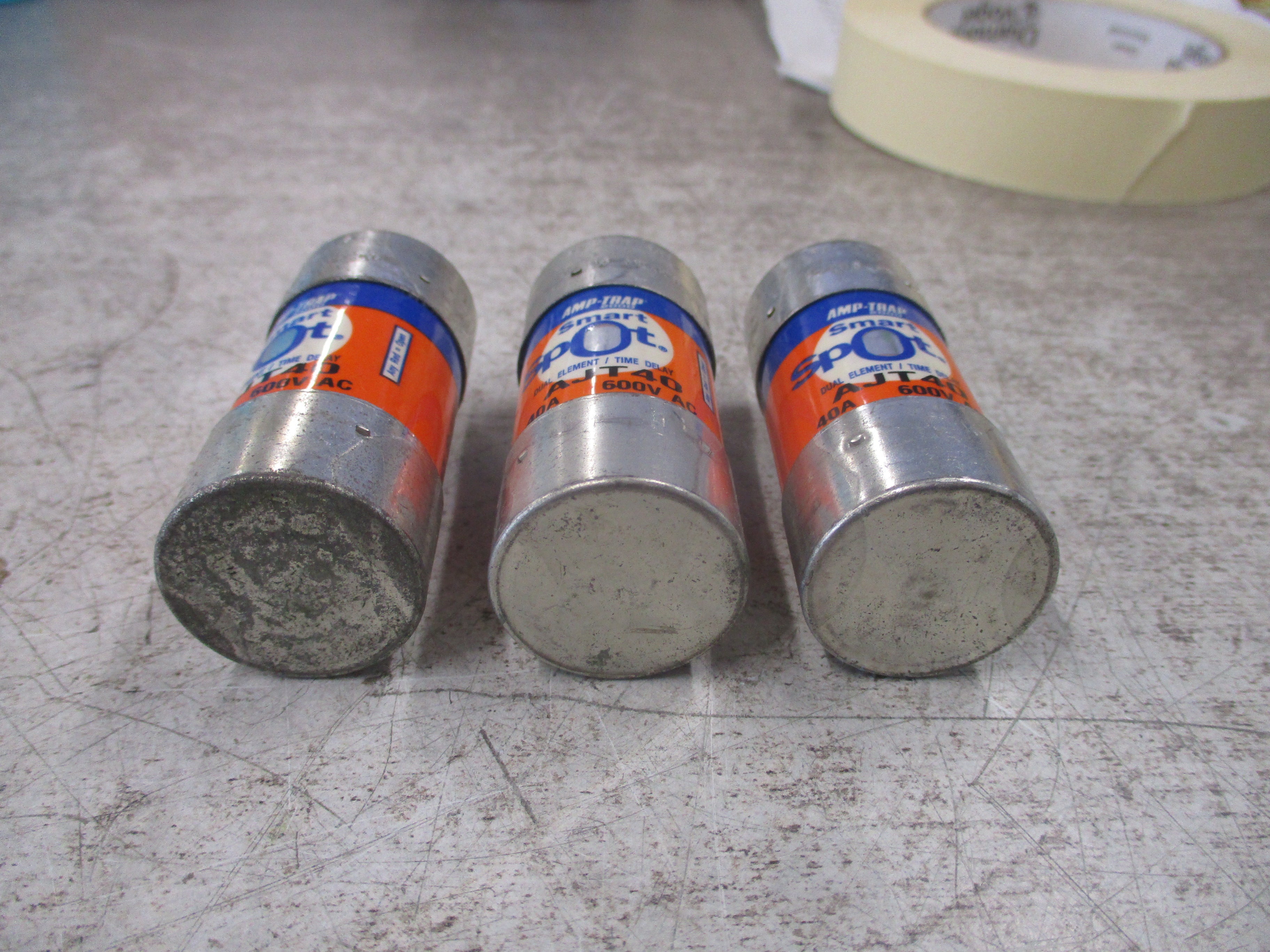 Ferraz Shawmut Amp-Trap 2000 Fuse AJT40 40A 600V *Lot of 3* Used