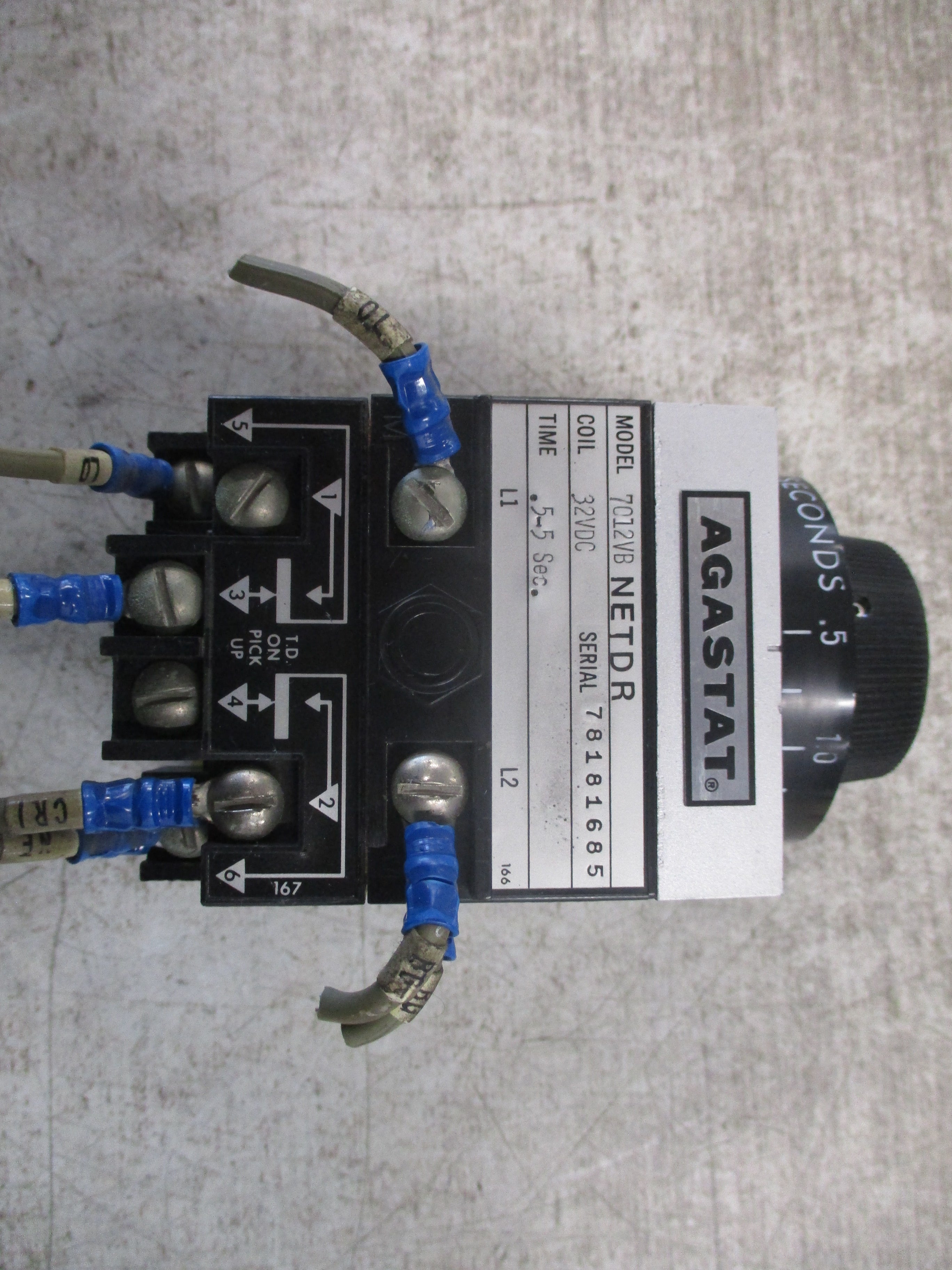 Agastat Timer 7012VB NETDR 32VDC Coil Time: 0.5-5 sec Used
