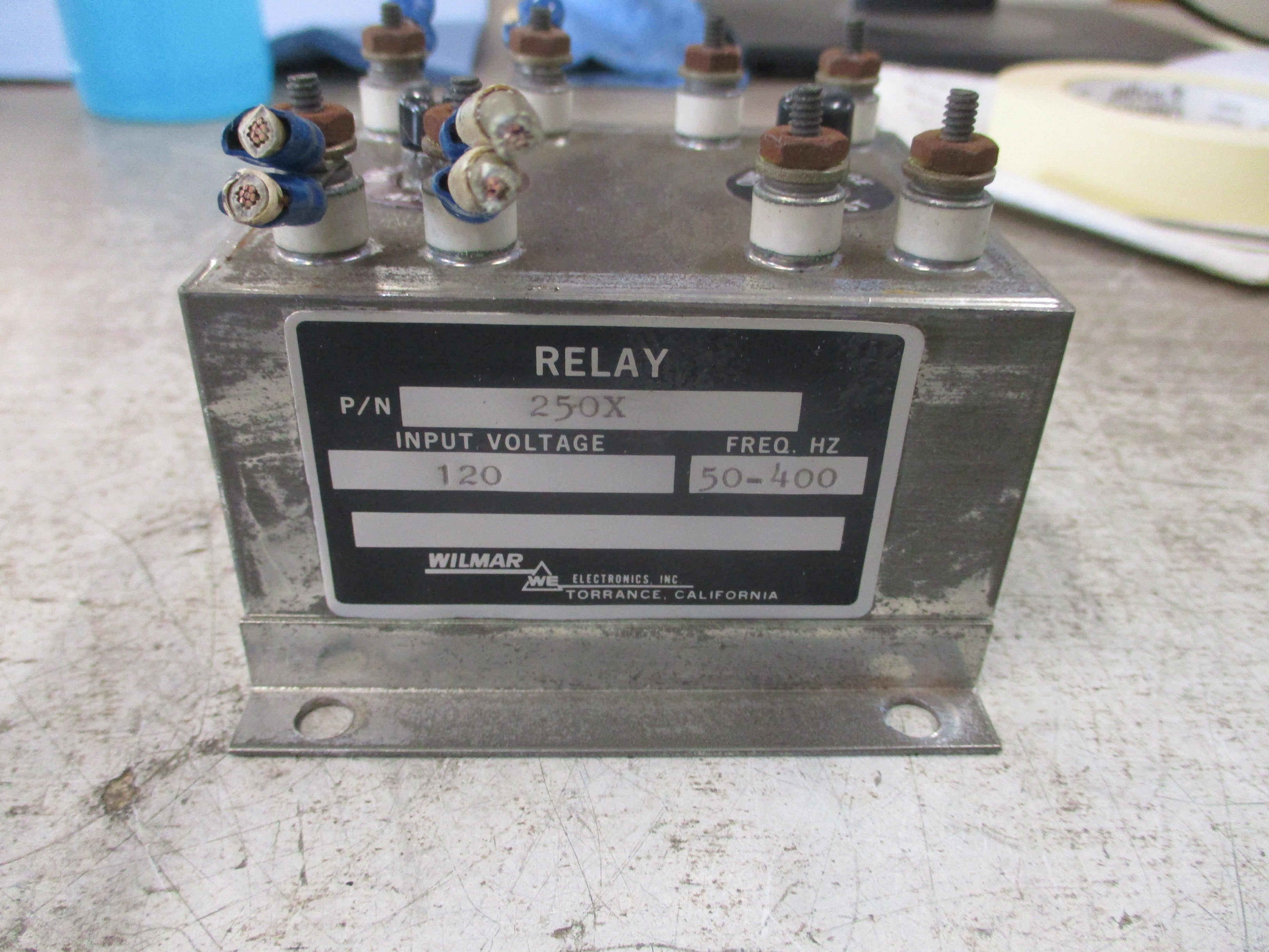 Wimar Relay 250X 120V 50-400Hz Used