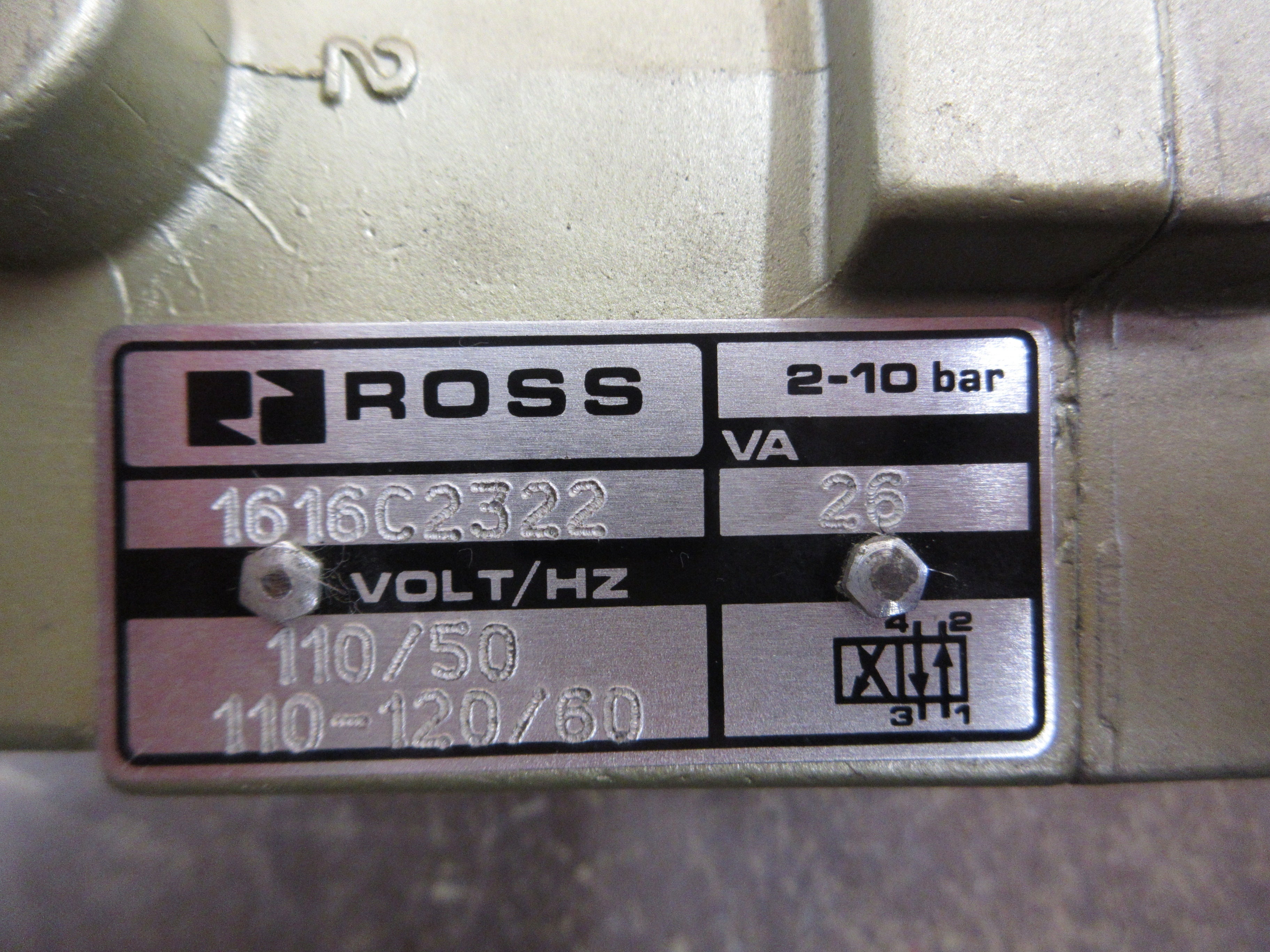 Ross Solenoid Valve 1616C2322 110-120V 50/60Hz New Surplus