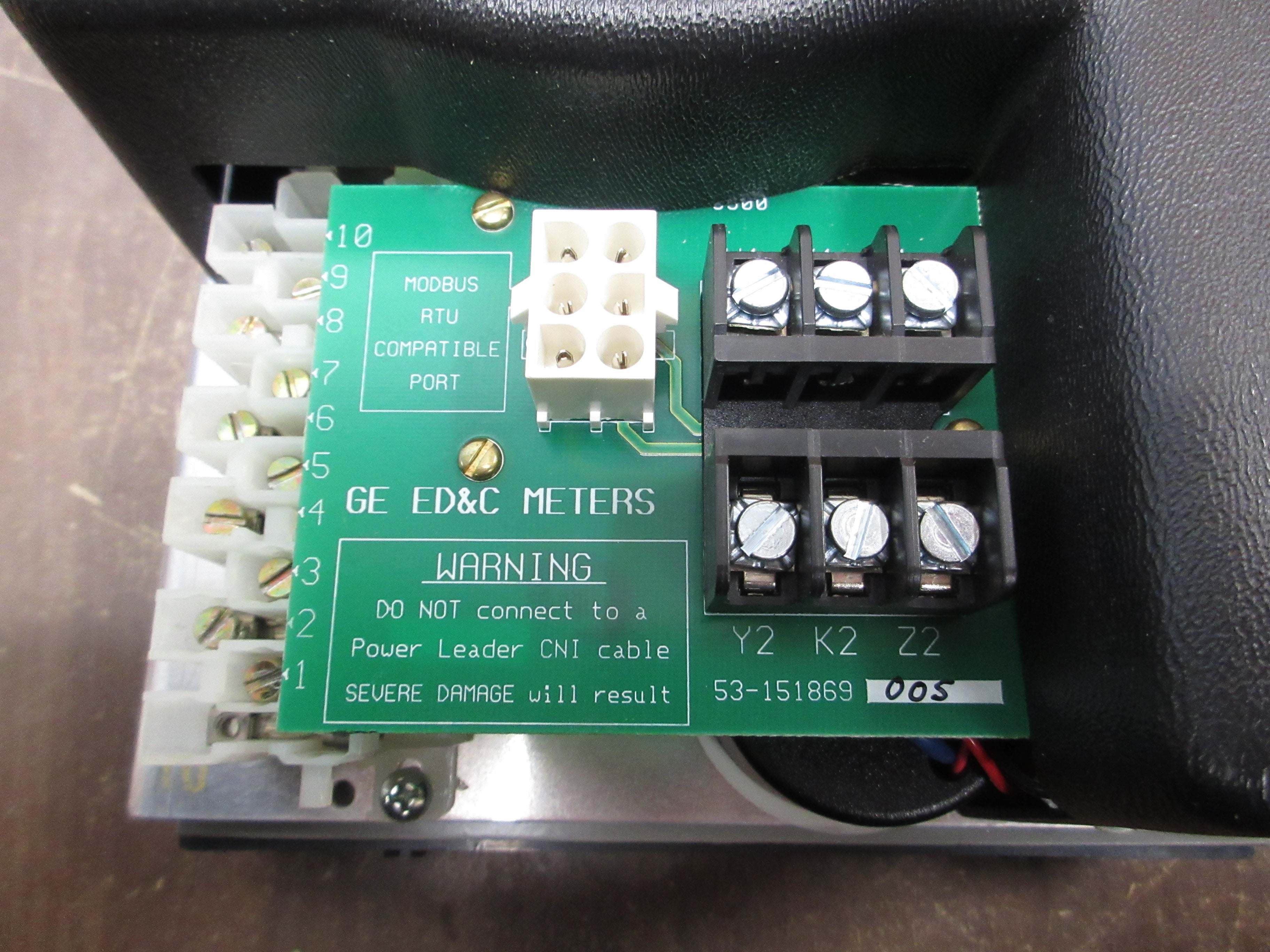 GE Panel Mount Power Leader EPM PLE3PNLFG02 480V 50/60Hz 10A Used