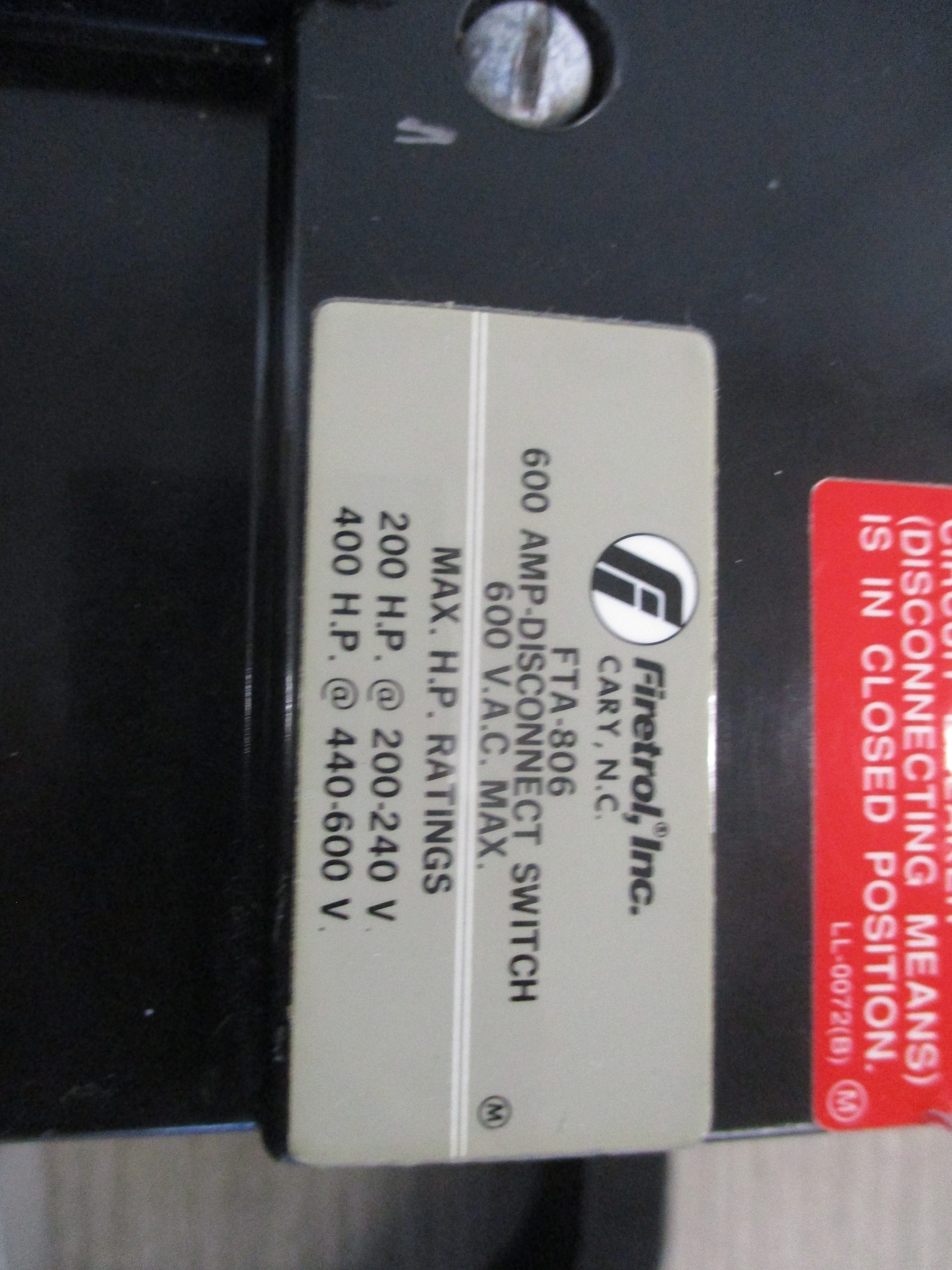 Westinghouse Circuit Breaker 2612D94G08 200A 600V 3P