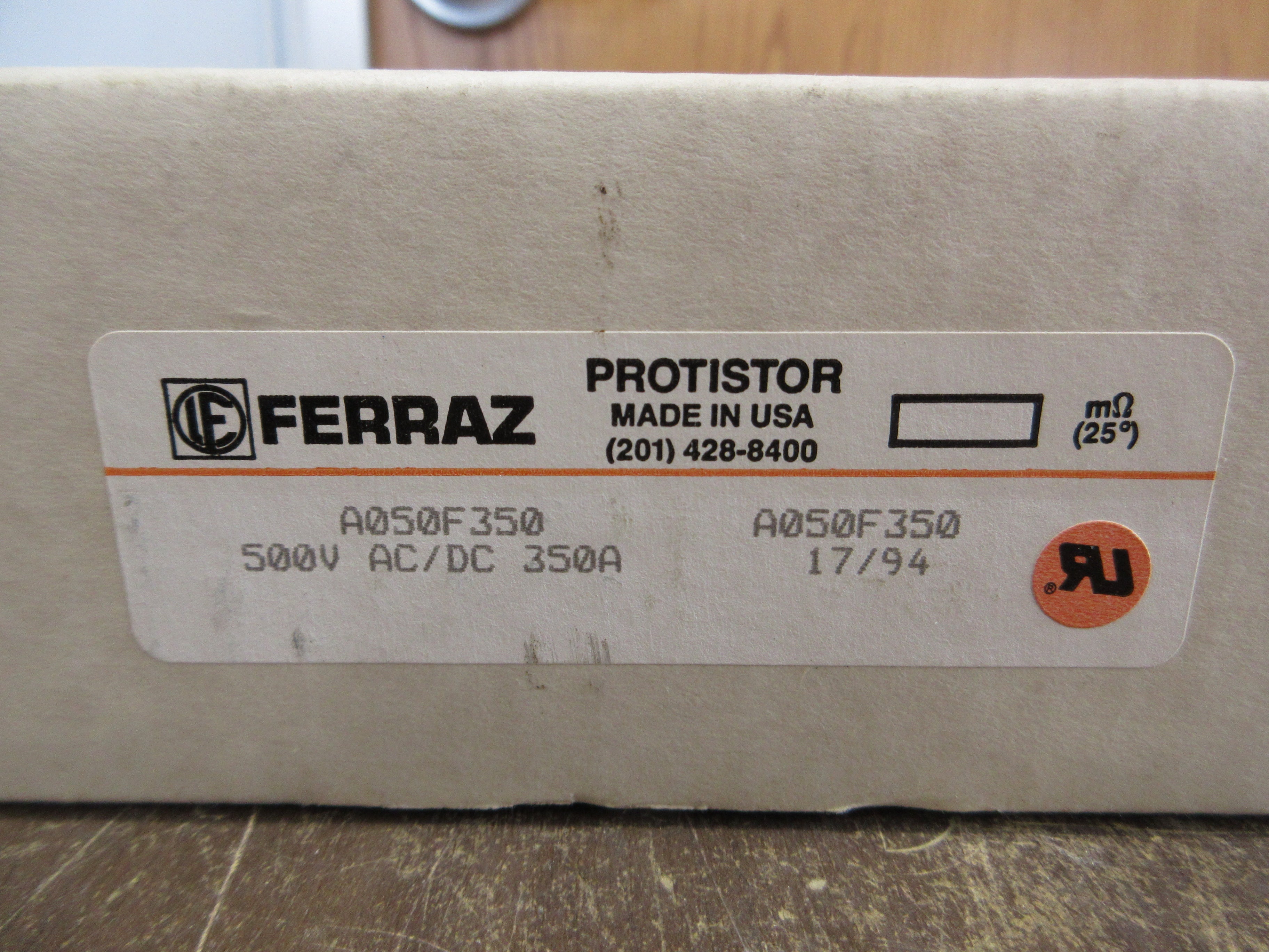 Ferraz Protistor Fuse A050F350 350A 500V *Some Shelfwear* *Box of 5* New Surplus