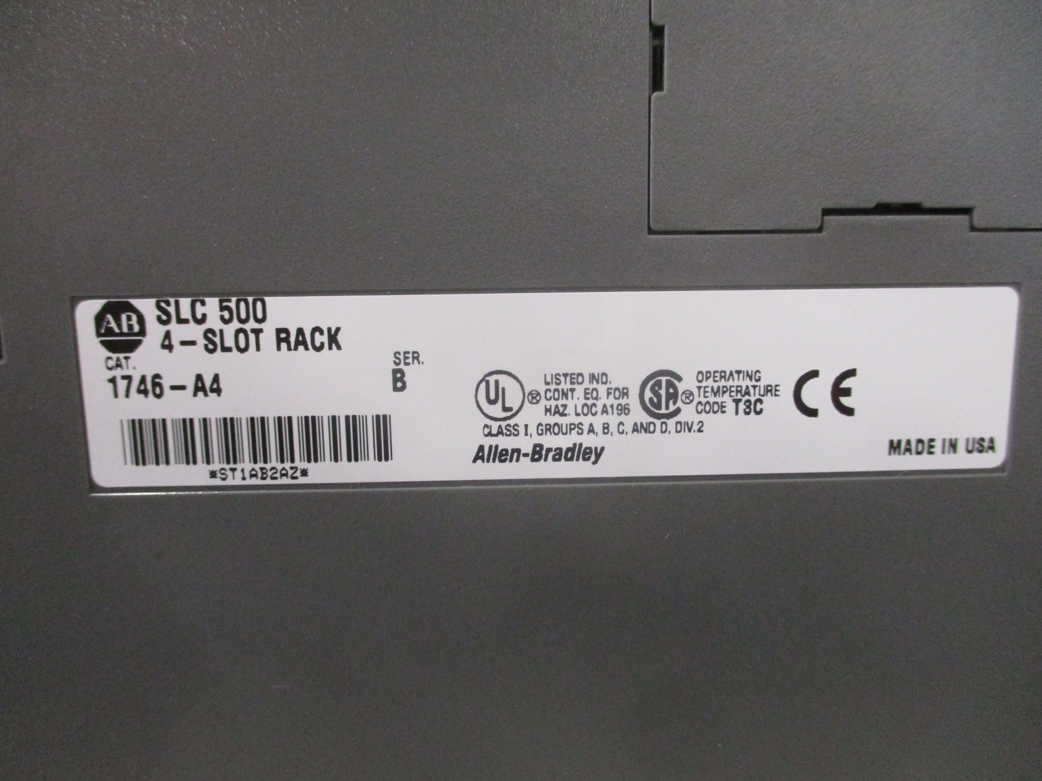 Allen-Bradley SLC500 PLC Rack W/Power Supply 1746-A4/1746-P1 4-Slot Used