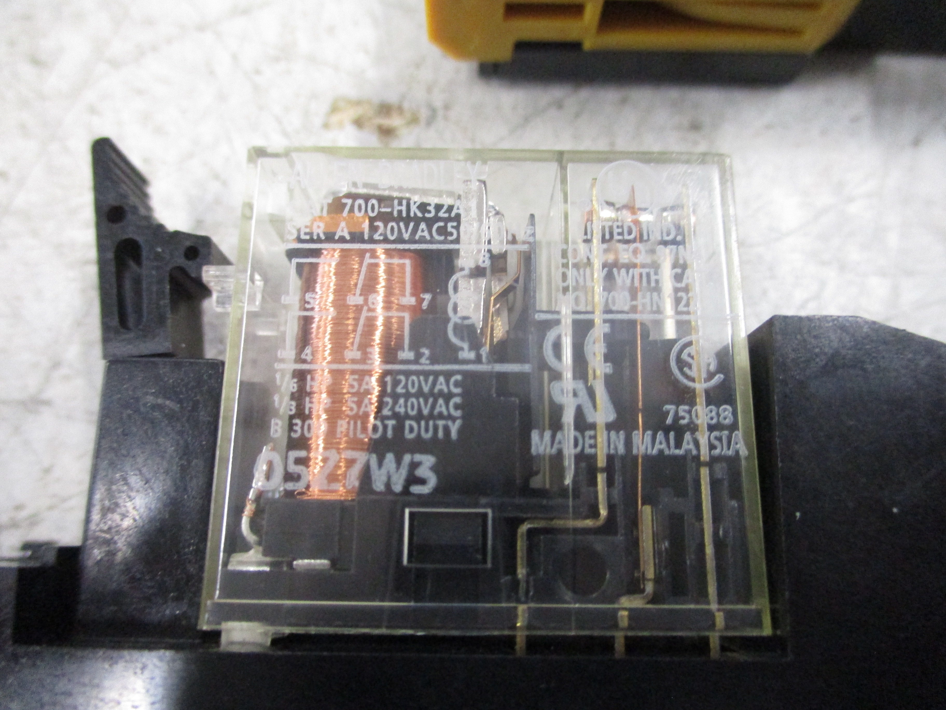 Allen-Bradley Relay 700-HK32A1 Ser. A 120V Coil w/ Base *Lot of 2* Used