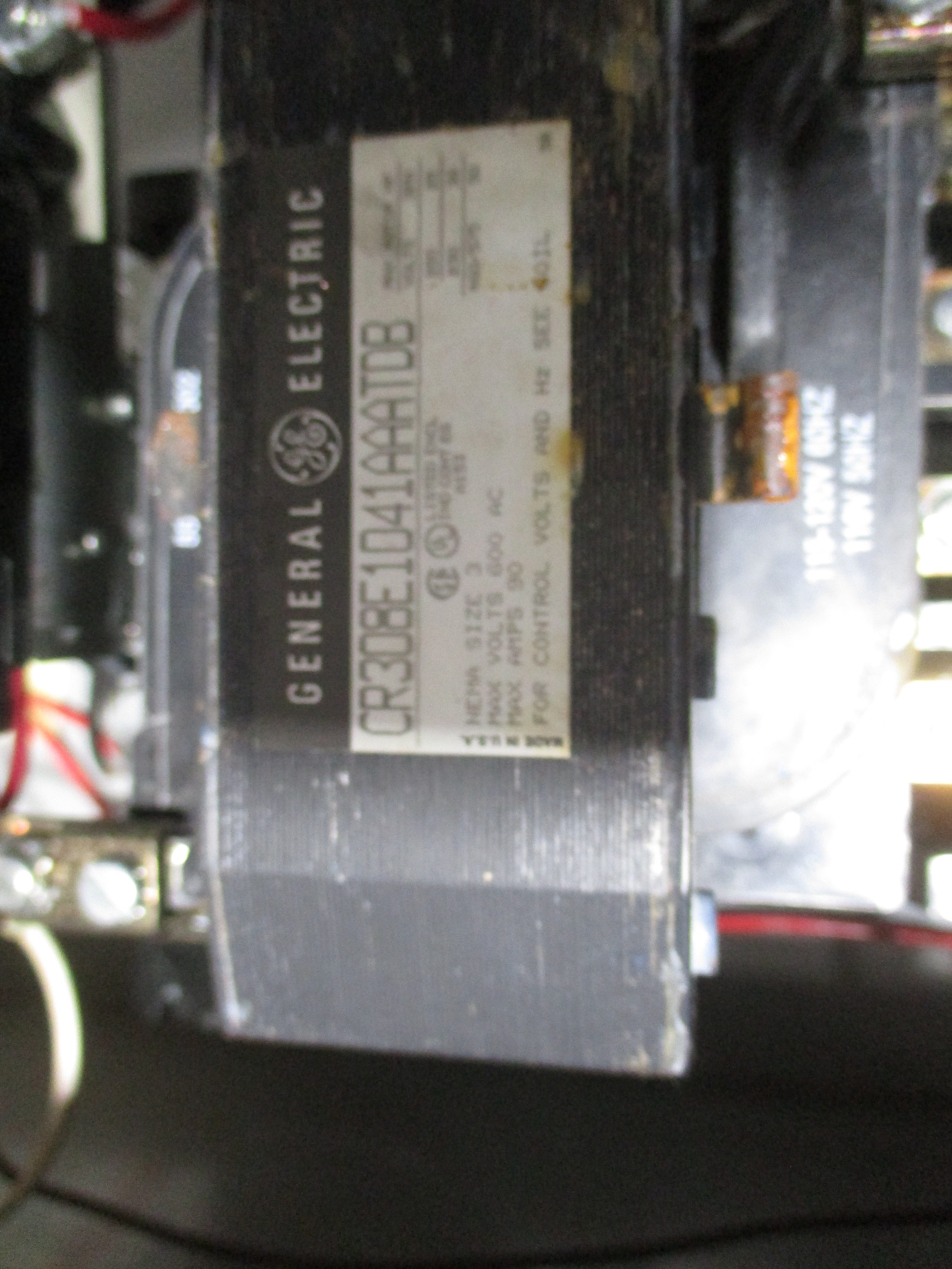 GE Non-Fusible Size 3 Combination CR308E1041AAATDB 115-120V Coil 90A 600V Used