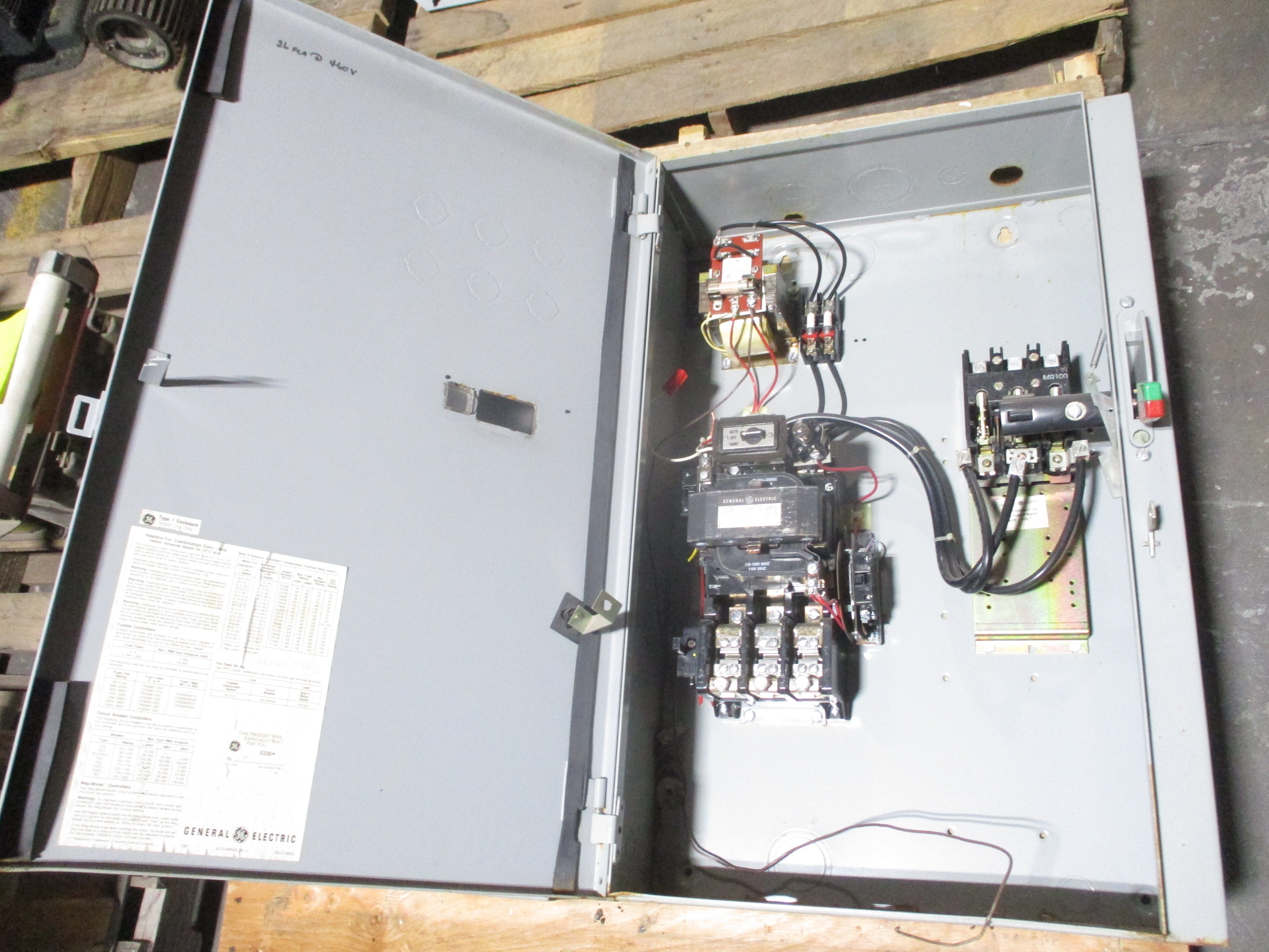 GE Non-Fusible Size 3 Combination CR308E1041AAATDB 115-120V Coil 90A 600V Used