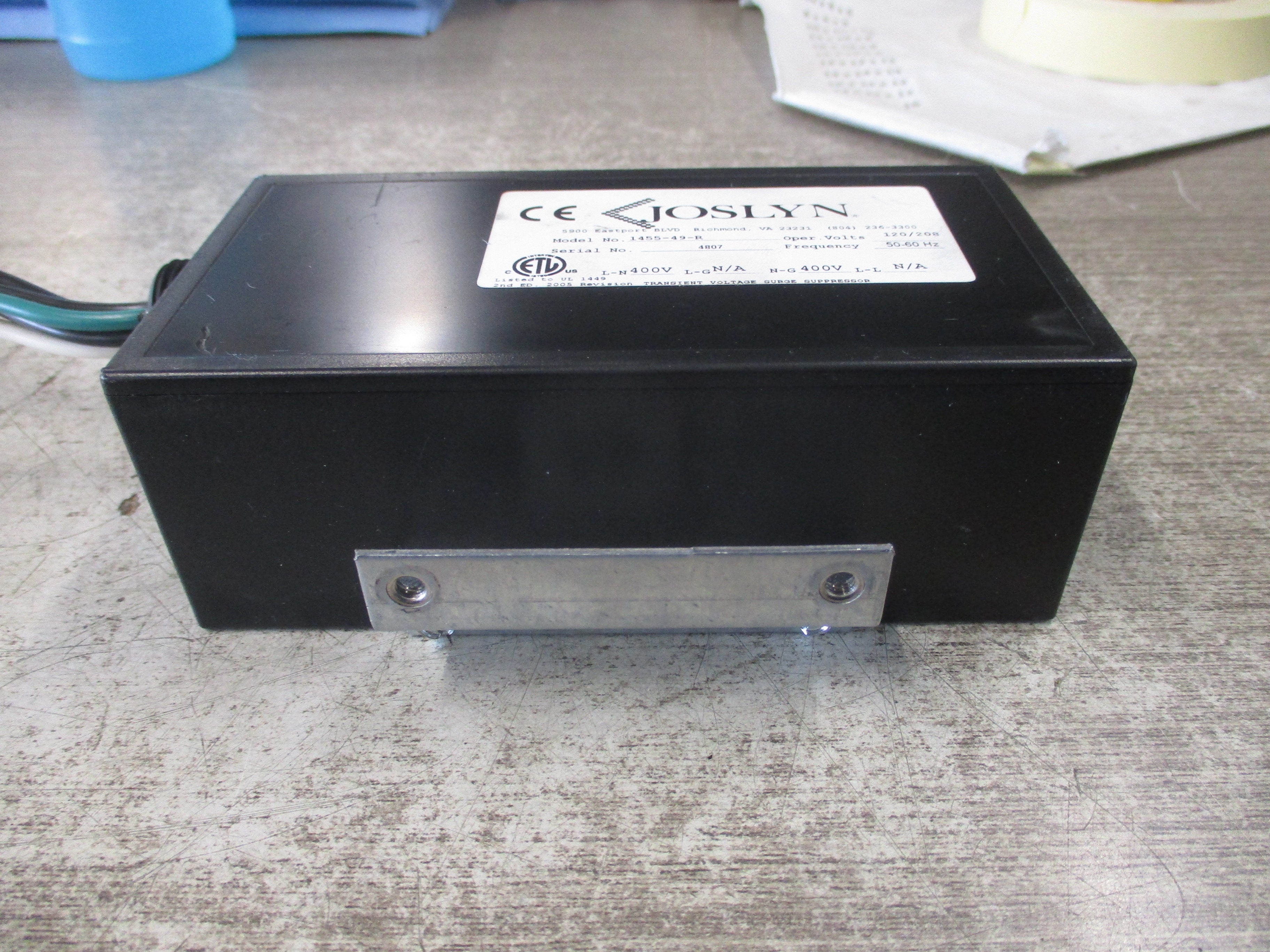 Joslyn Surgitron III Surge Protector 1455-49-R 120/208V 50-60Hz